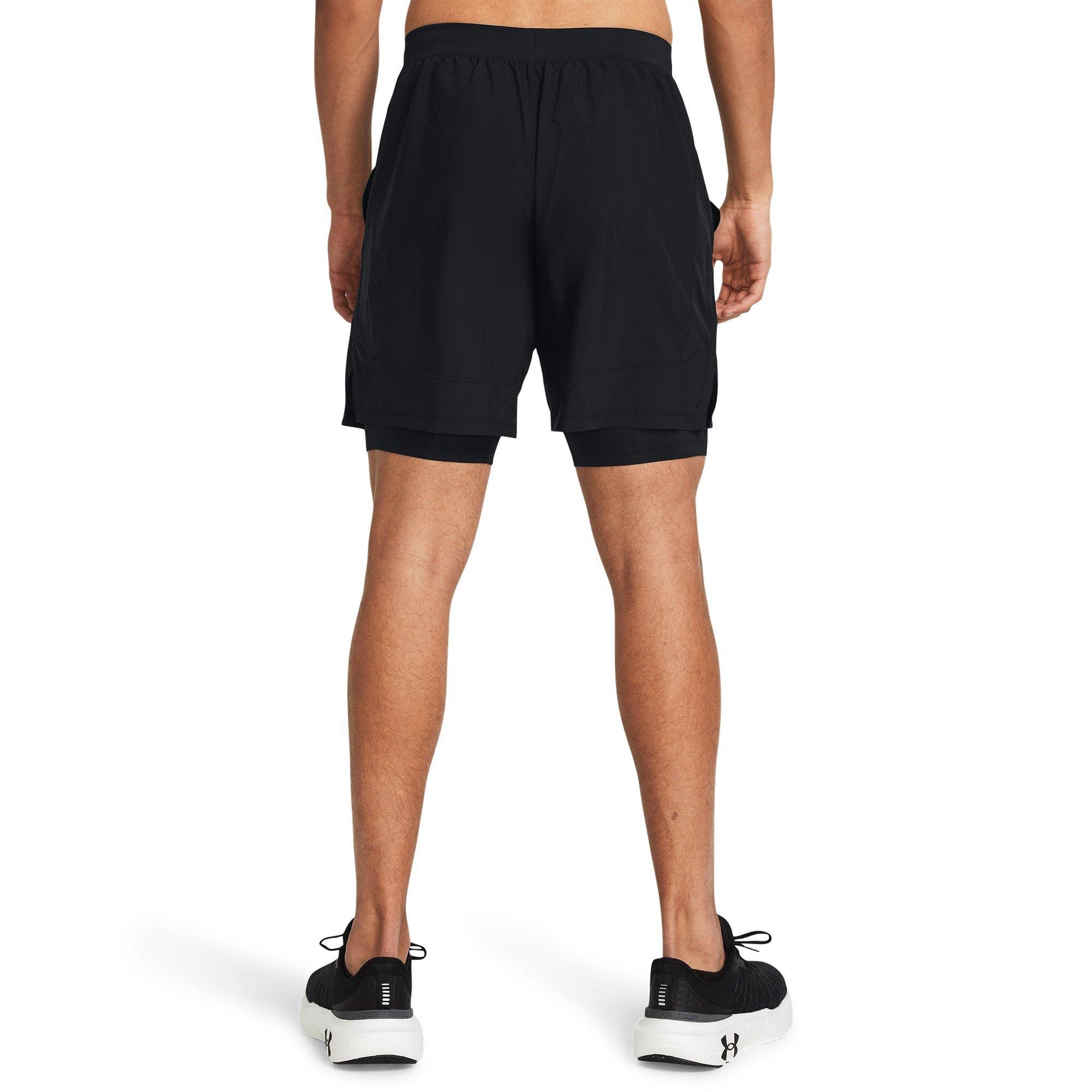 Crna - Under Armour - Men's UA Launch Run 2-in-1 Shorts - 3