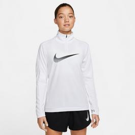 Nike Dri FIT Swoosh Womens Half Zip Long Sleeve Top