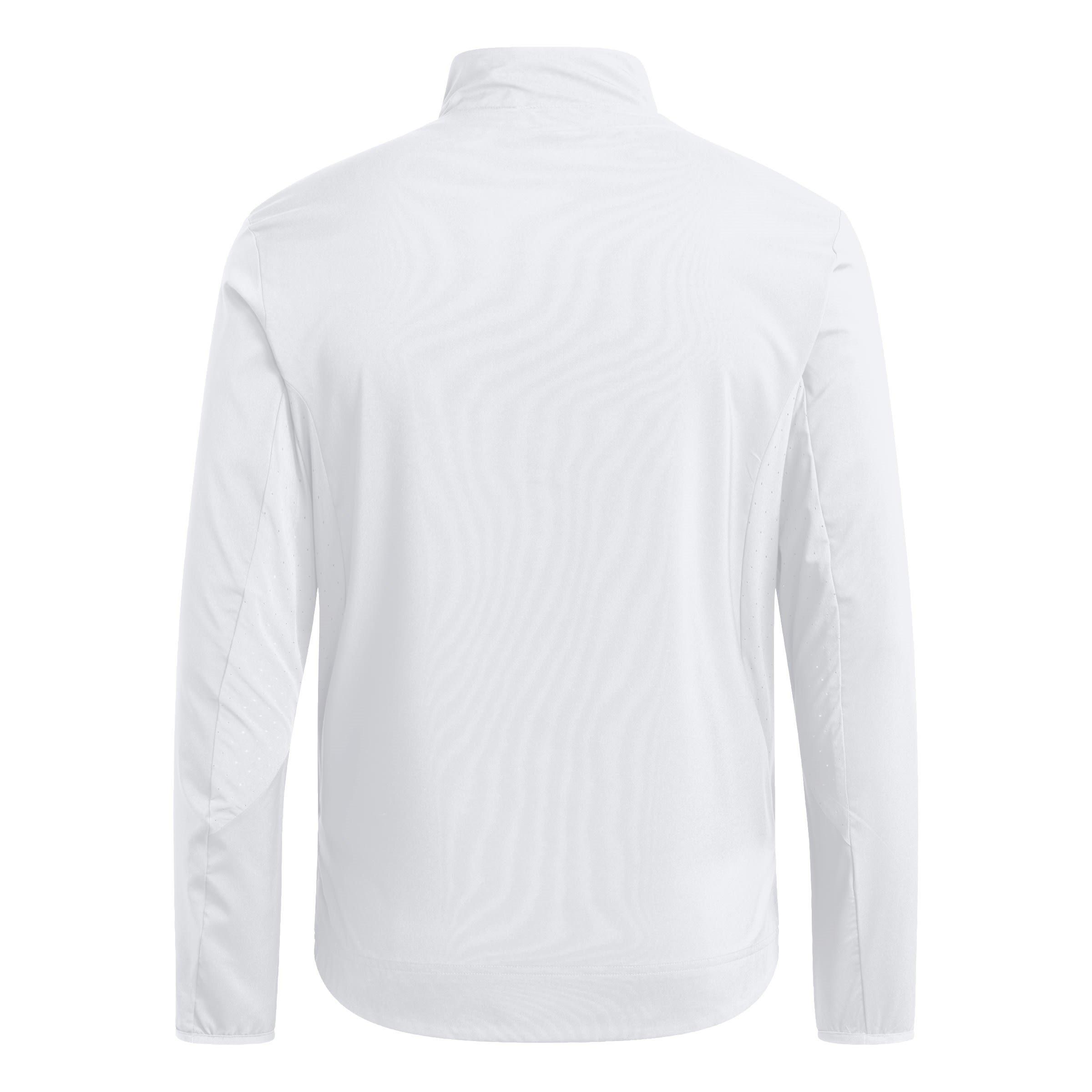 White - adidas - Adizero Essentials Water Resistant Long Sleeve Slim Fit Performance Running Jacket - 2