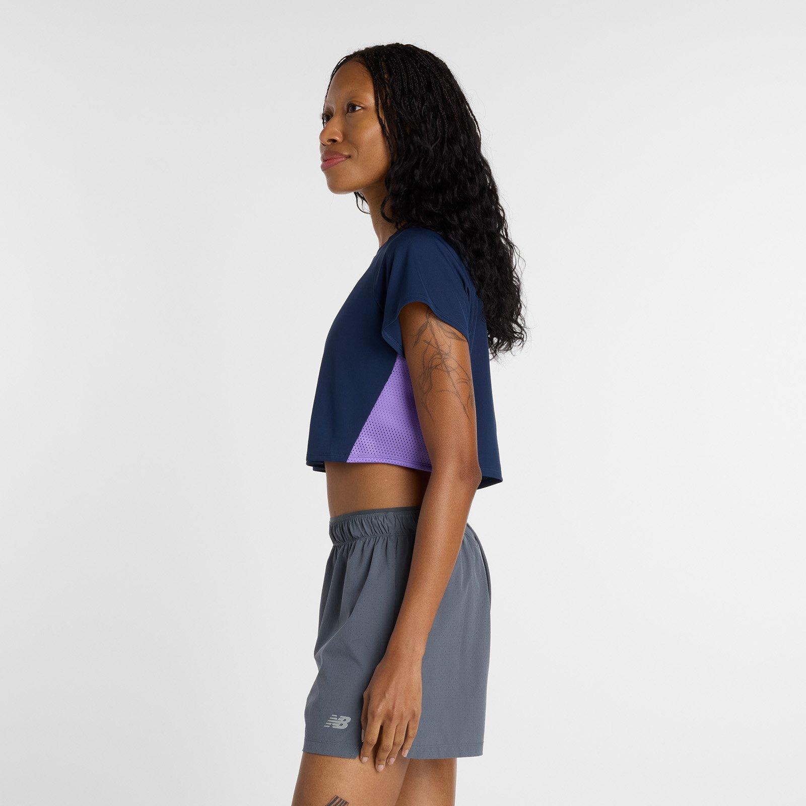Nb Navy - New Balance - Women's Short Sleeve Performance Running Top - 2
