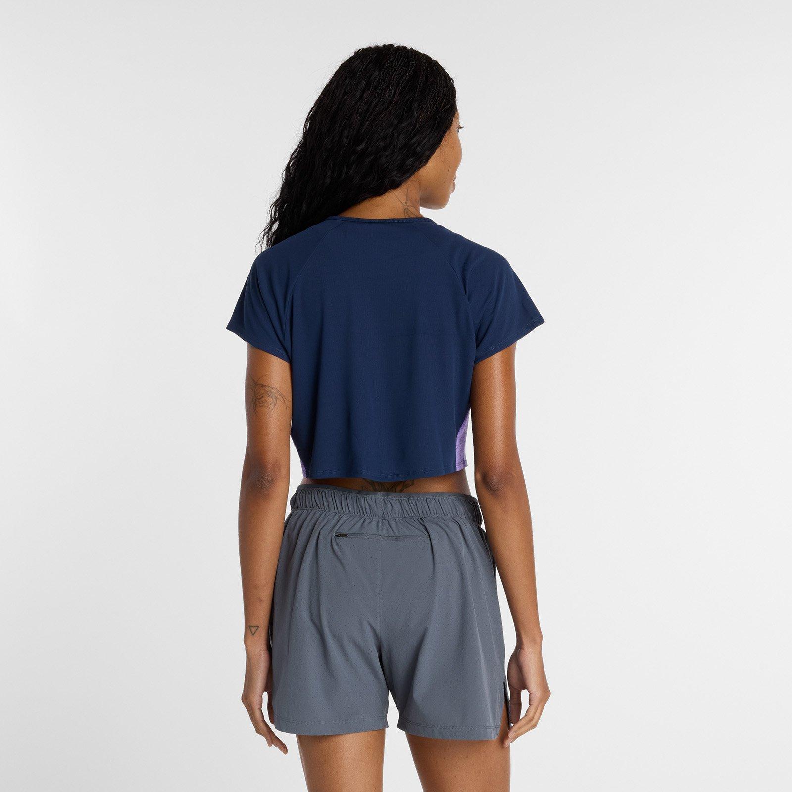 Nb Navy - New Balance - Women's Short Sleeve Performance Running Top - 3