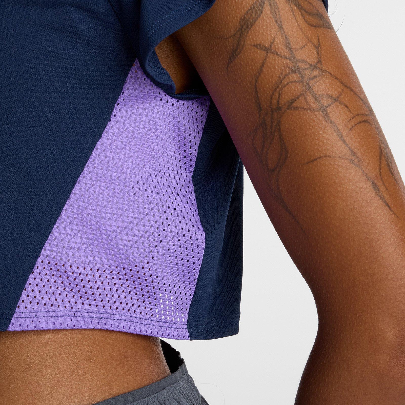 Nb Navy - New Balance - Women's Short Sleeve Performance Running Top - 5
