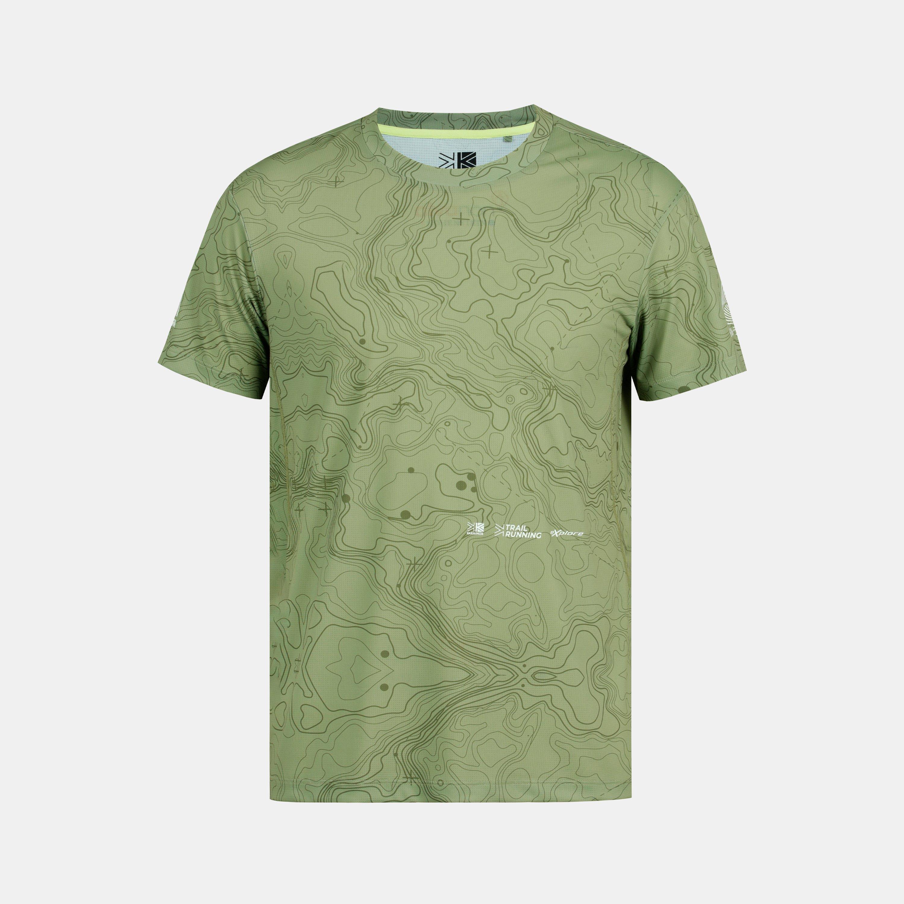 Karrimor Men's Trail Short-Sleeve Performance Running Top - Olive - 2XL