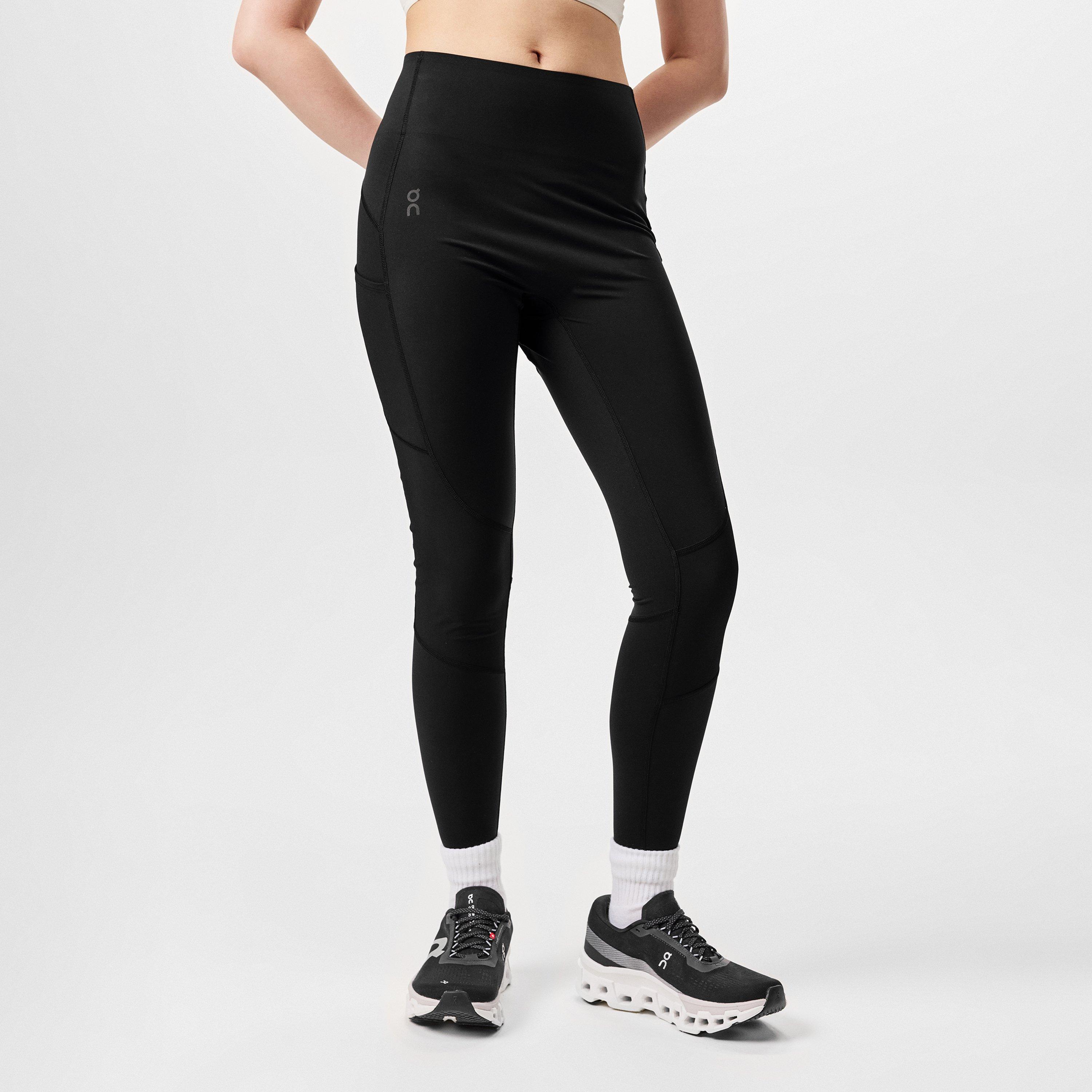 Black - On - Women's Performance Running Tights - 3