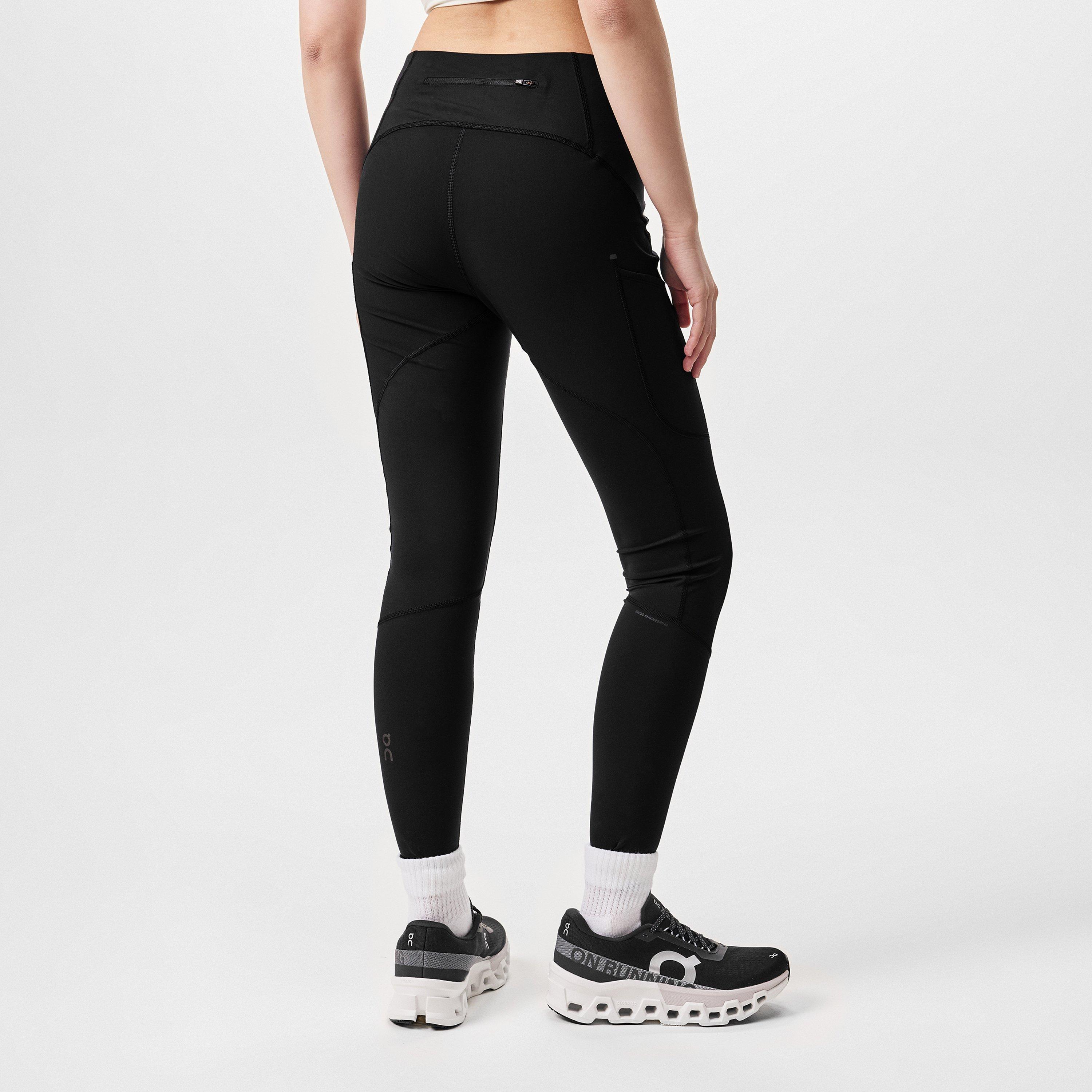 Black - On - Women's Performance Running Tights - 4