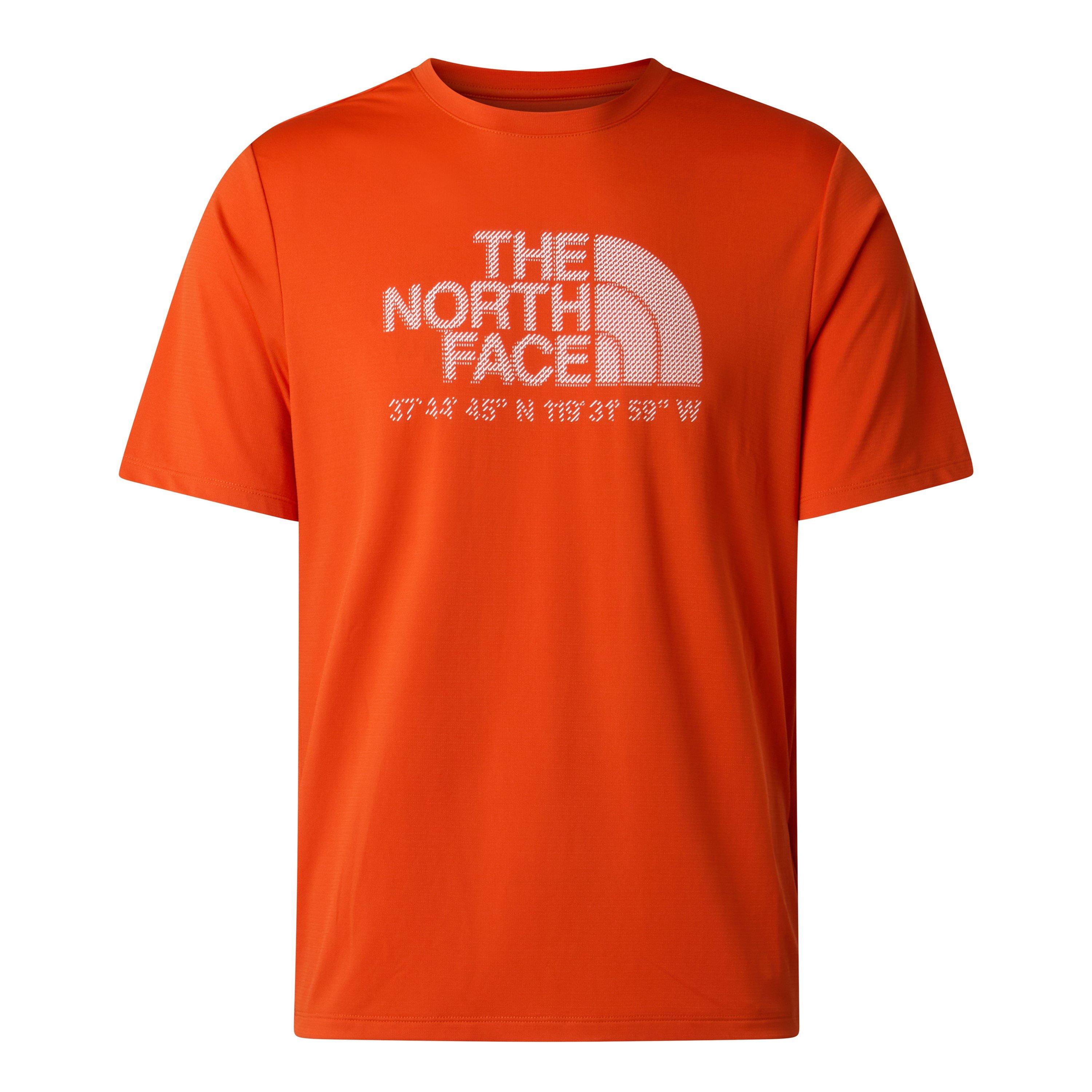 The North Face Men's Tnf 24/7 Ss Logo Tee - Lava Red - Medium