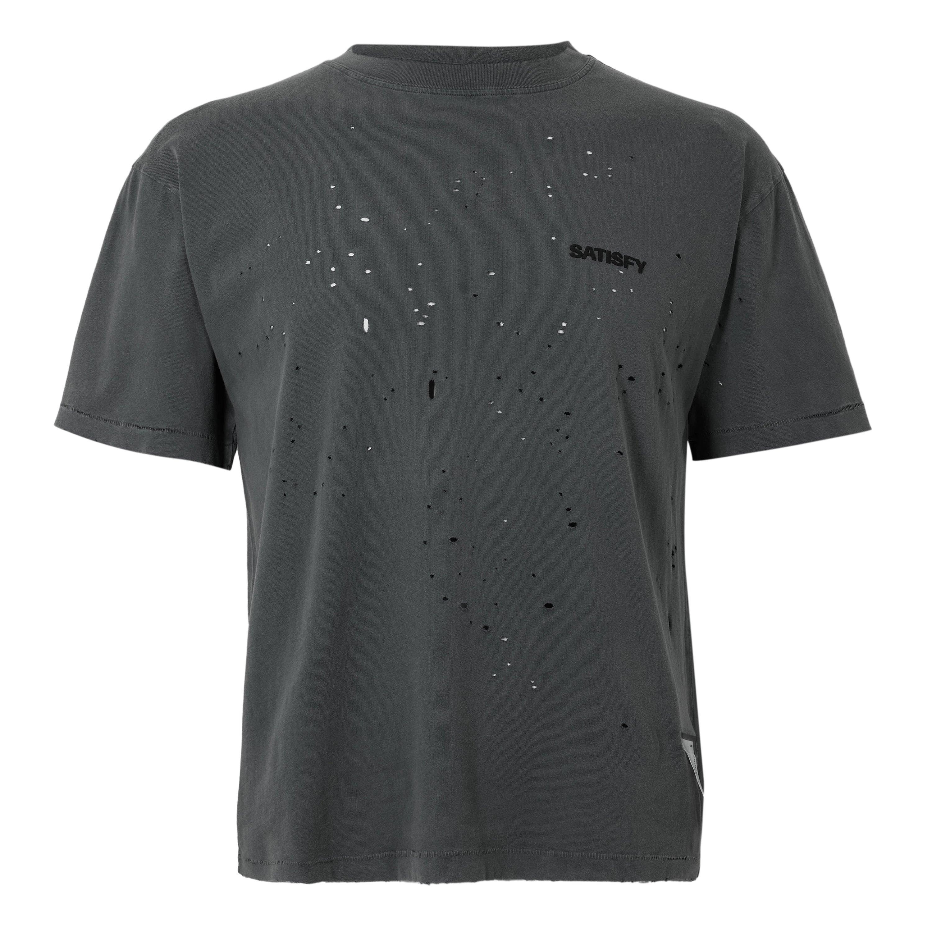 Faded Black - Satisfy - Men's Short Sleeve Performance Running Top - 1