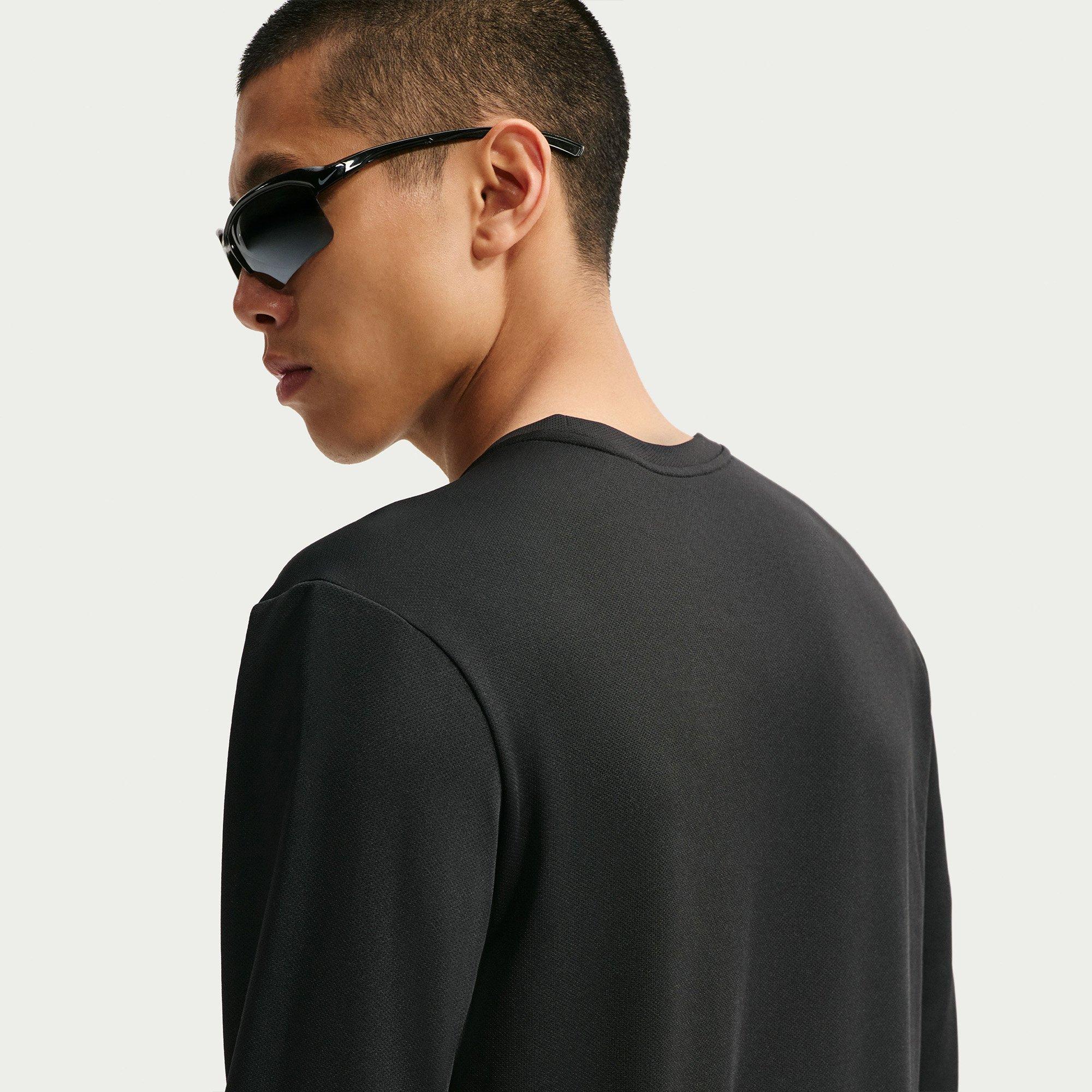 Black/R.Silver - Nike - Men's UV Miler Long Sleeve Running Top - 4