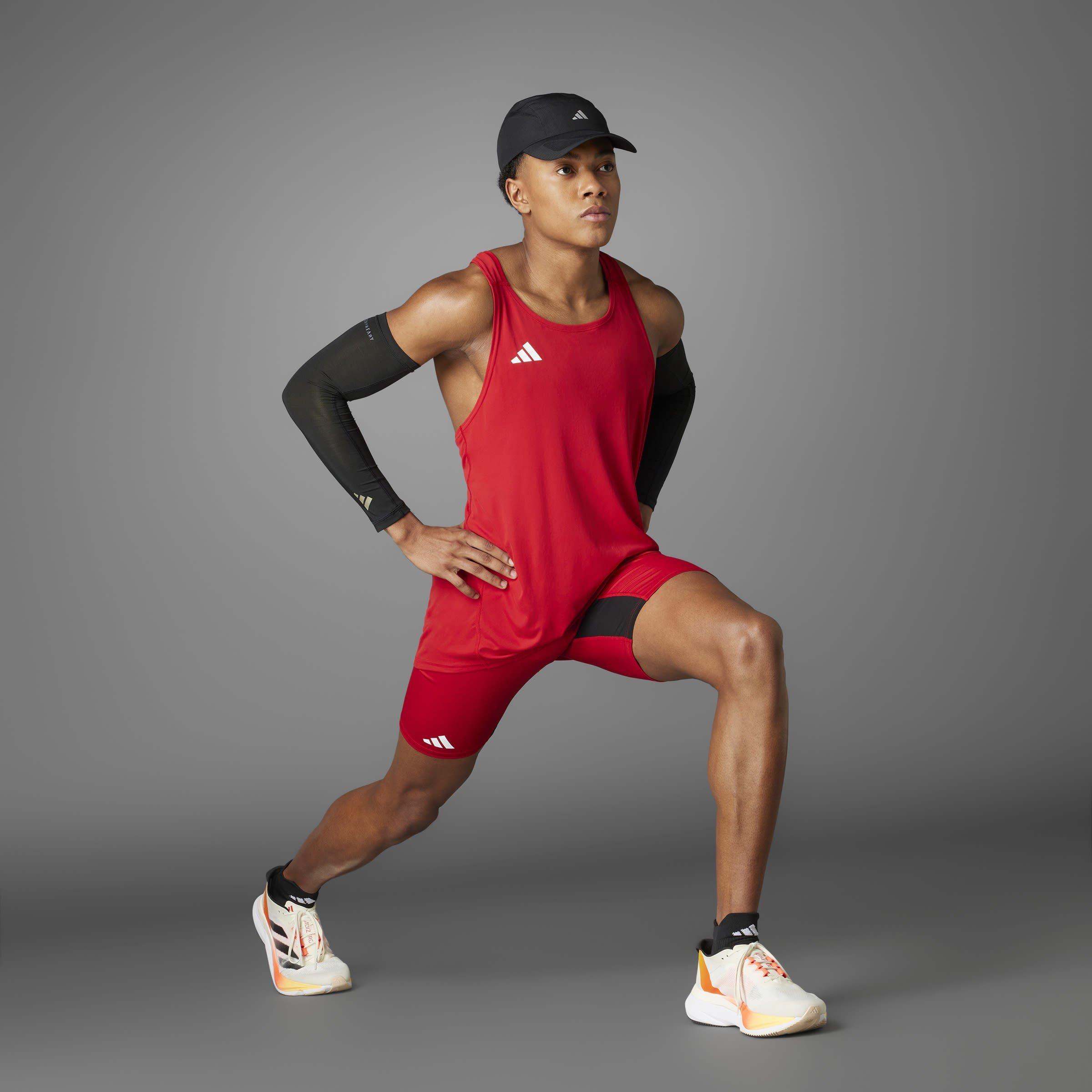 Team Power Red - adidas - Adizero Essentials Running Tank Top Mens - 13