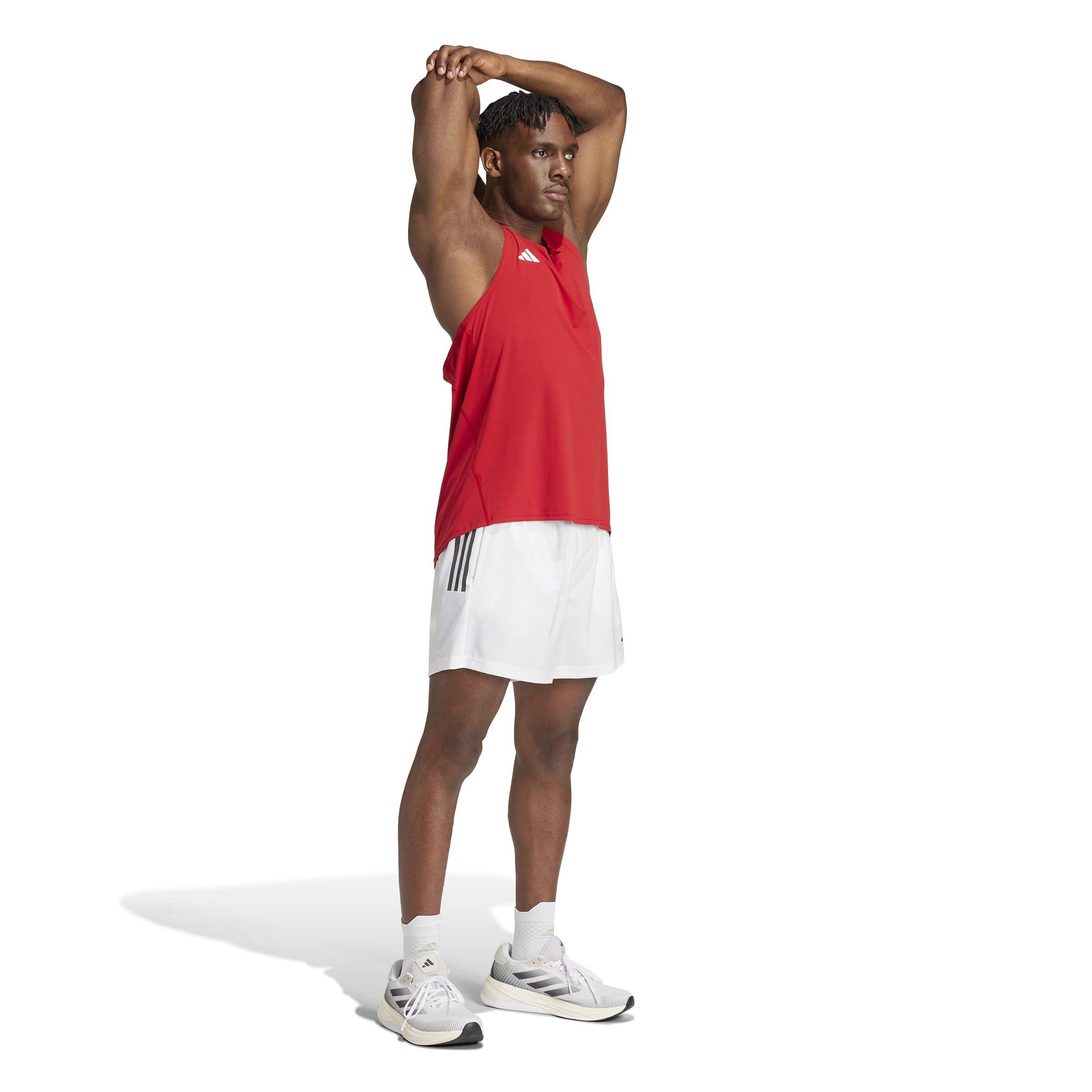 Team Power Red - adidas - Adizero Essentials Running Tank Top Mens - 5