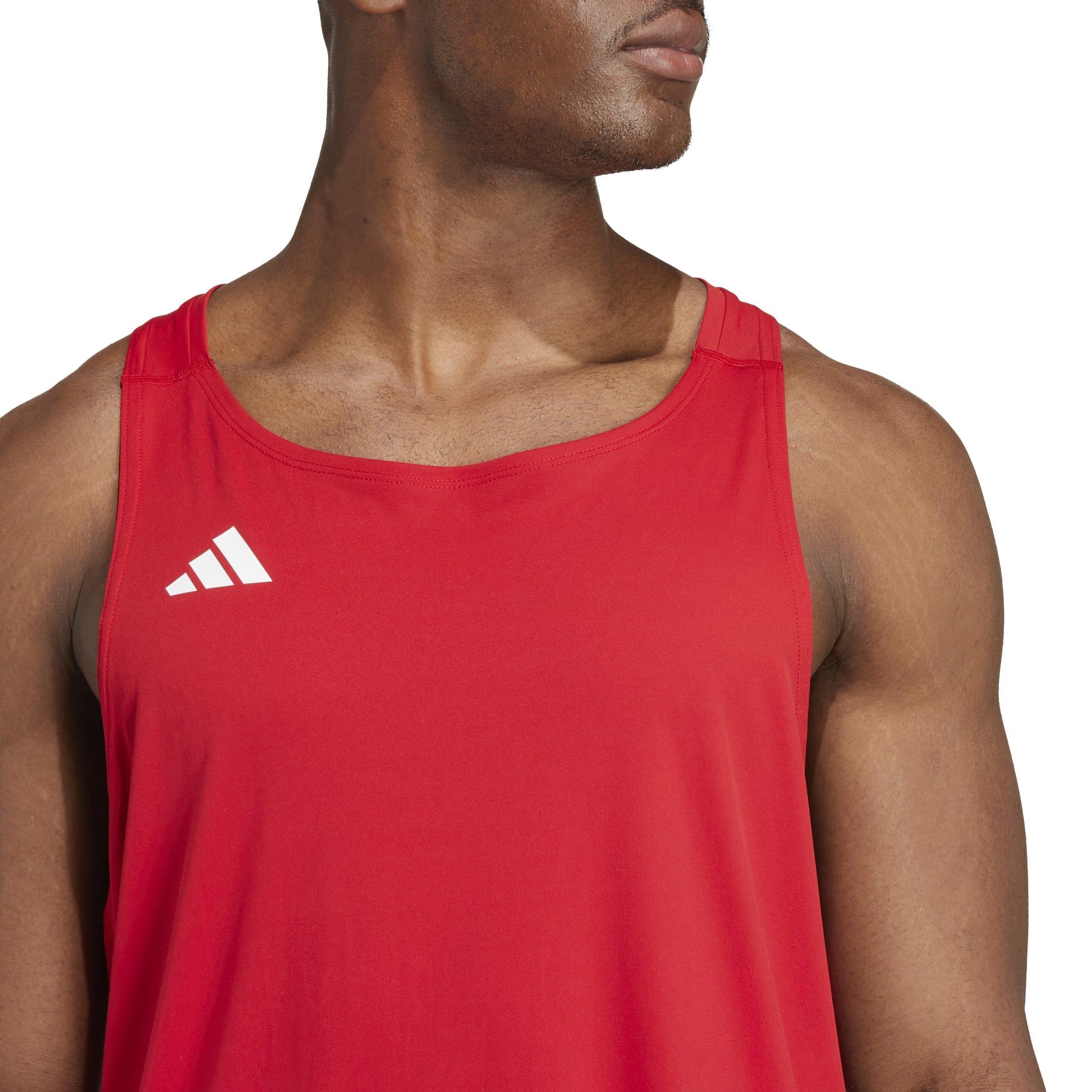 Team Power Red - adidas - Adizero Essentials Running Tank Top Mens - 6