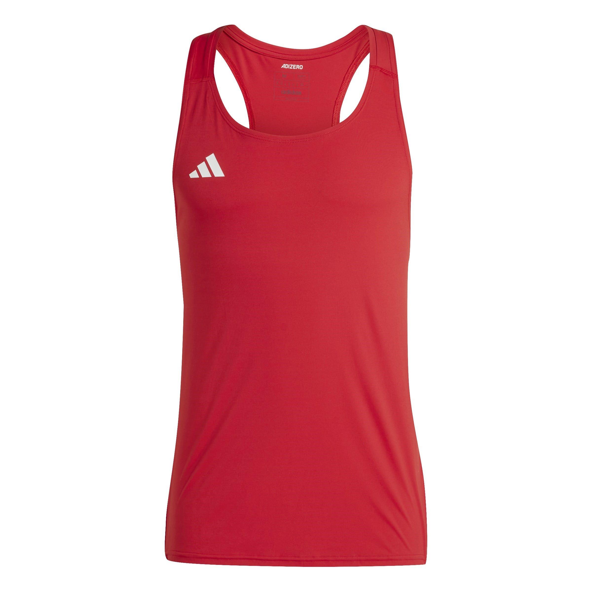 Team Power Red - adidas - Adizero Essentials Running Tank Top Mens - 8