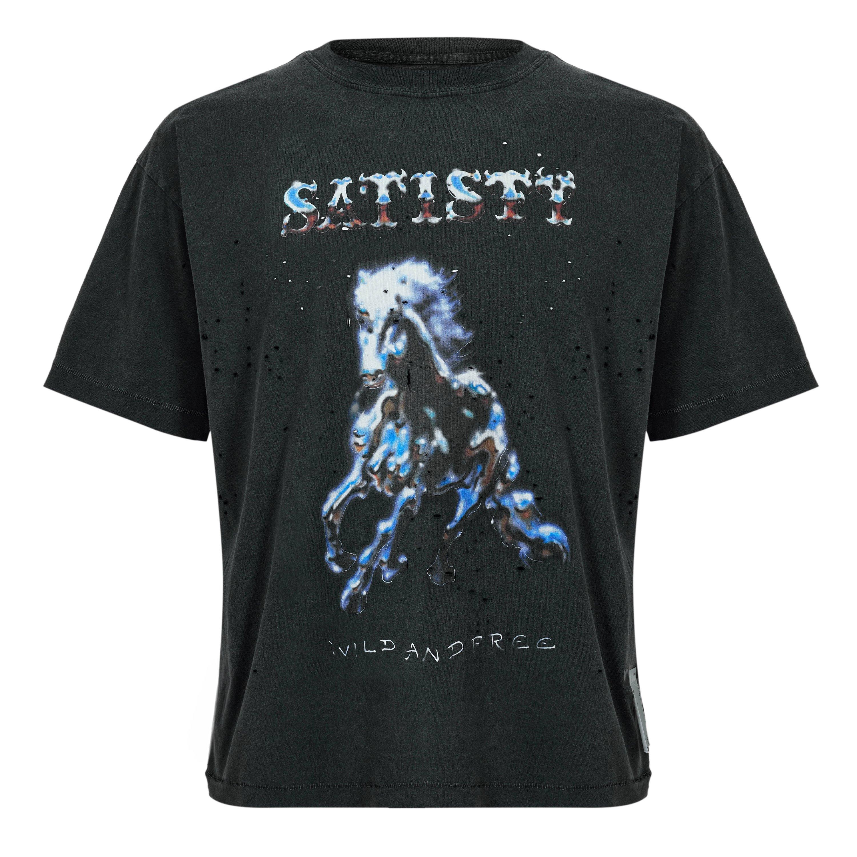 Aged Black - Satisfy - Men's Short Sleeve Performance Running T-Shirt - 1