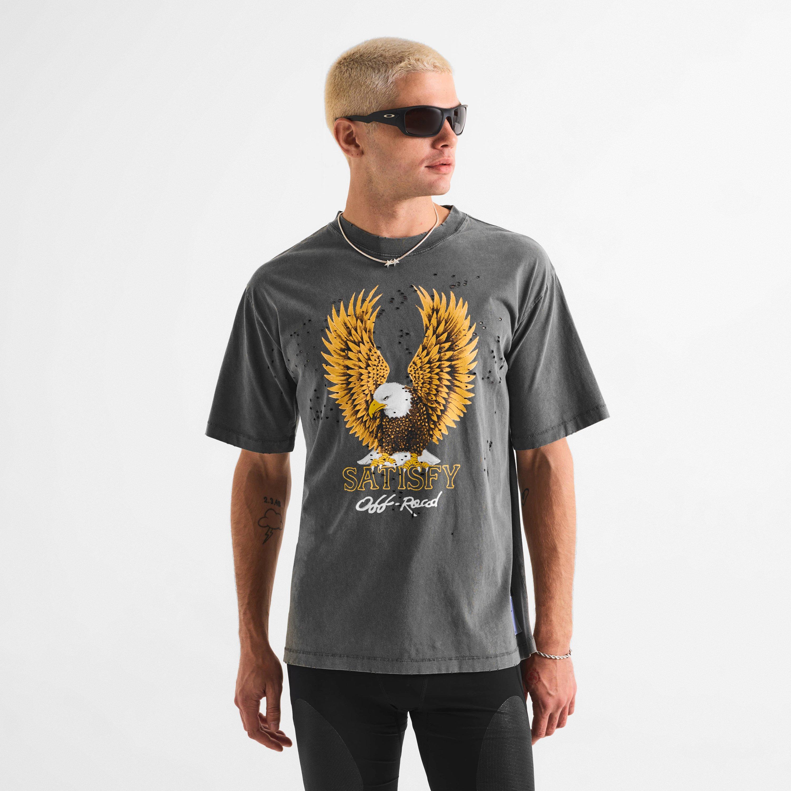 Faded Black - Satisfy - Men's Short Sleeve Performance Running Top - 3