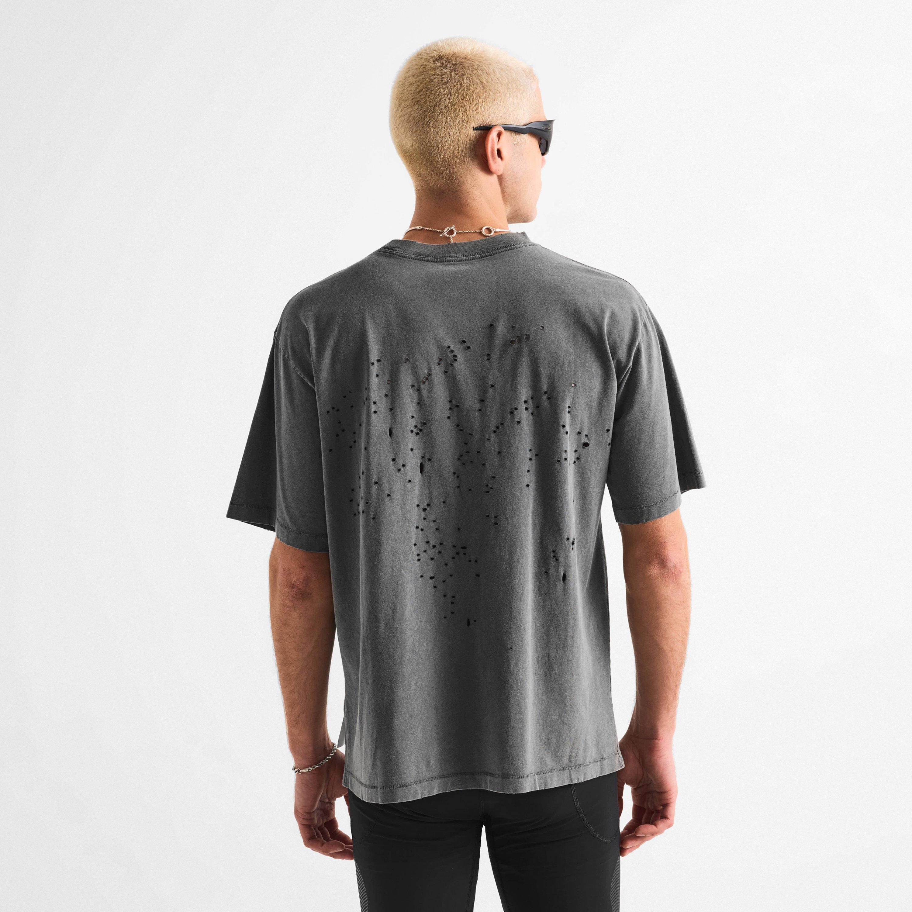 Faded Black - Satisfy - Men's Short Sleeve Performance Running Top - 4