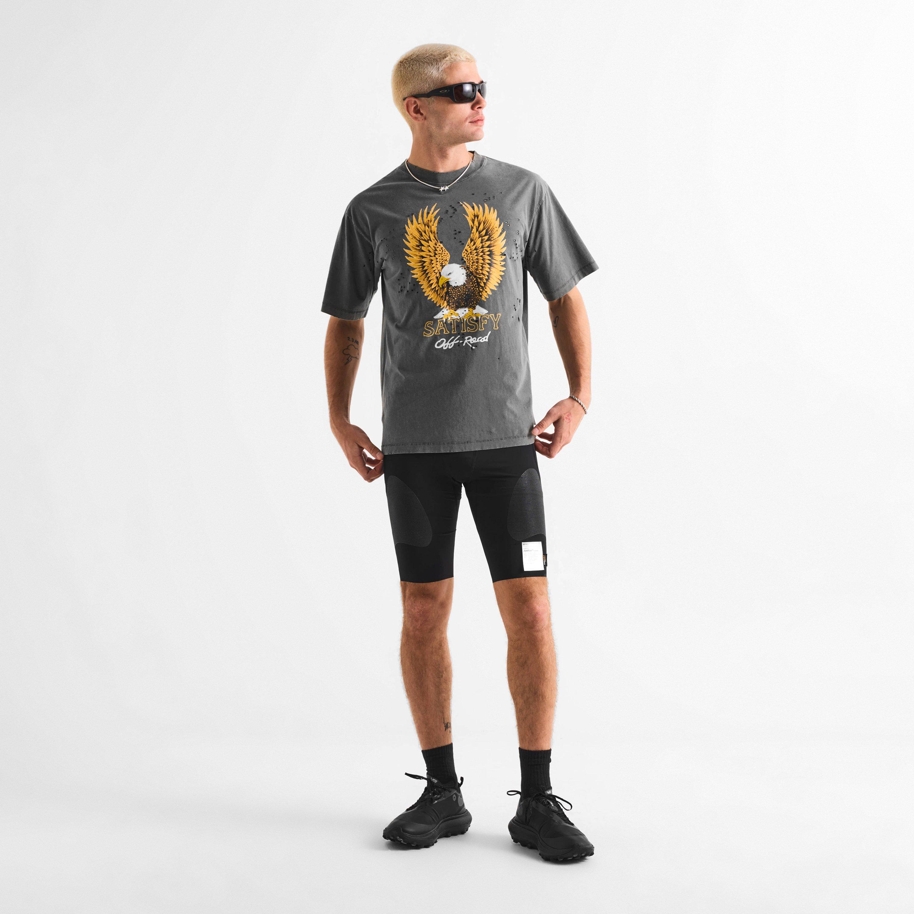 Faded Black - Satisfy - Men's Short Sleeve Performance Running Top - 6