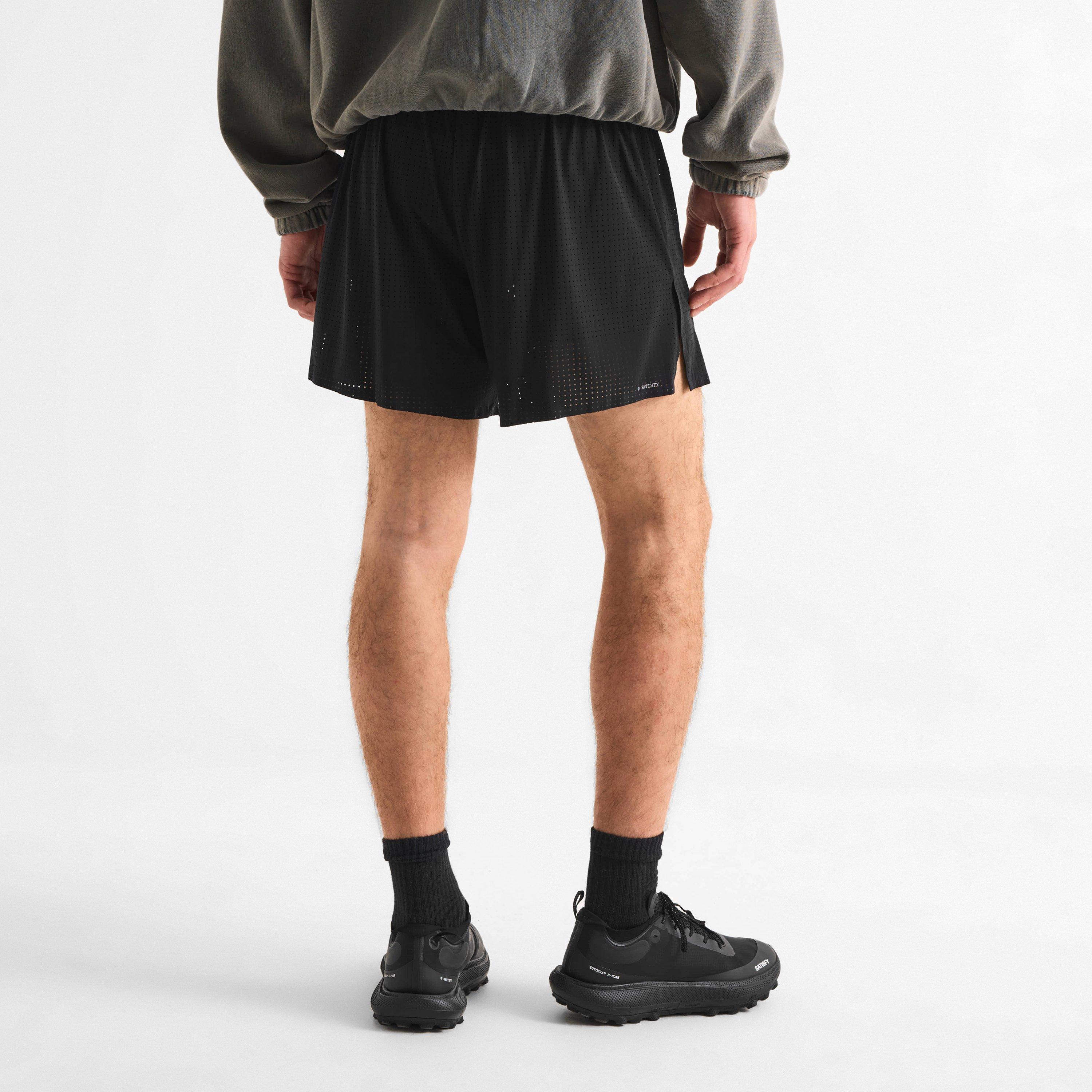Black - Satisfy - Mens Space-O 5 Running Shorts - 4
