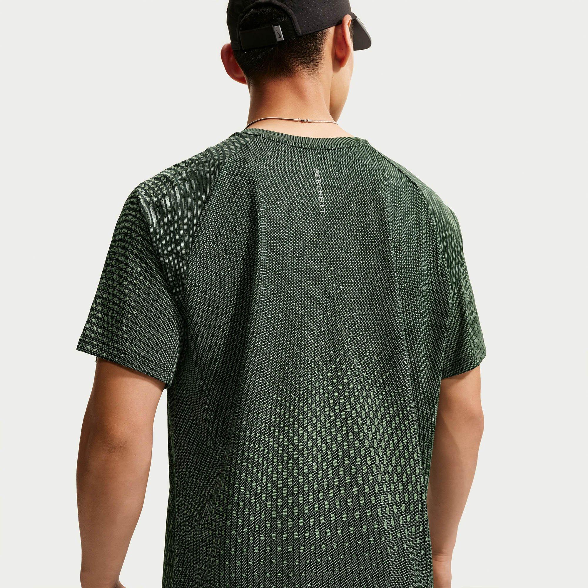 Blk/Green/Silv - Nike - Stride Aero-FIT Short Sleeve Running T-Shirt Mens - 4