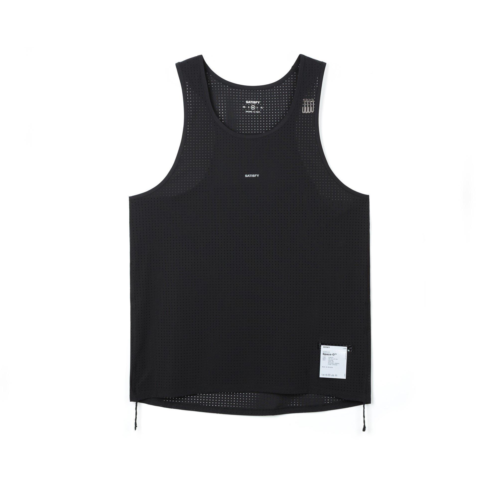 Black - Satisfy - Men's Performance Running Vest - 1