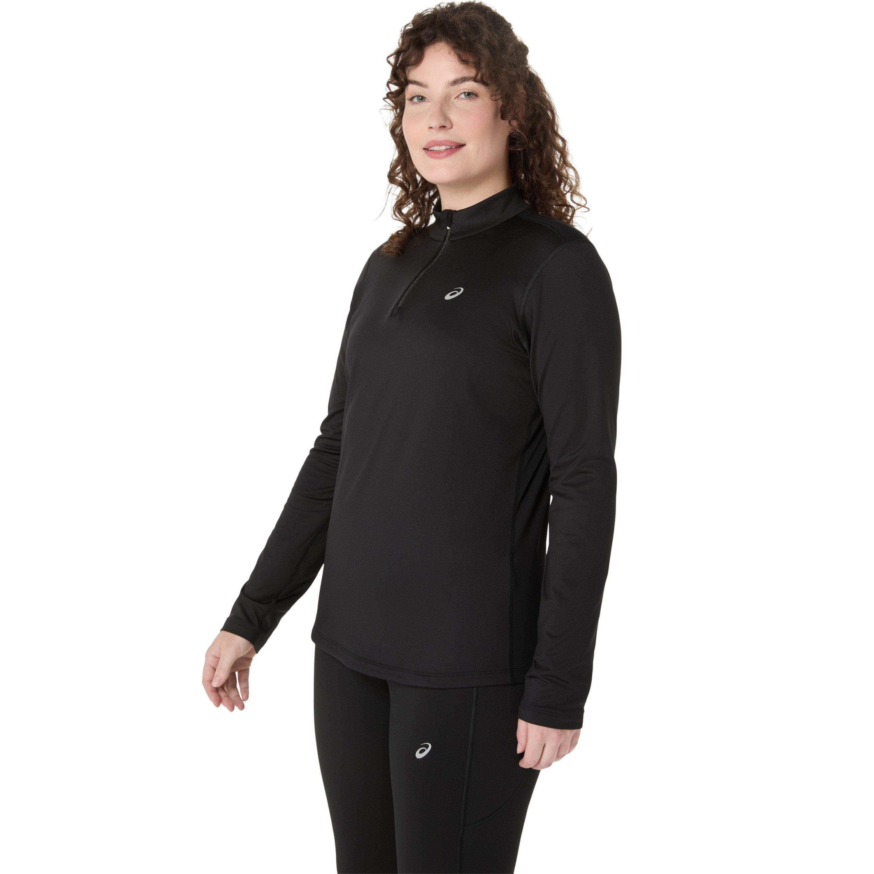 Black - Asics - Core Ls 1/2 Zip Winter Top Running Womens - 1