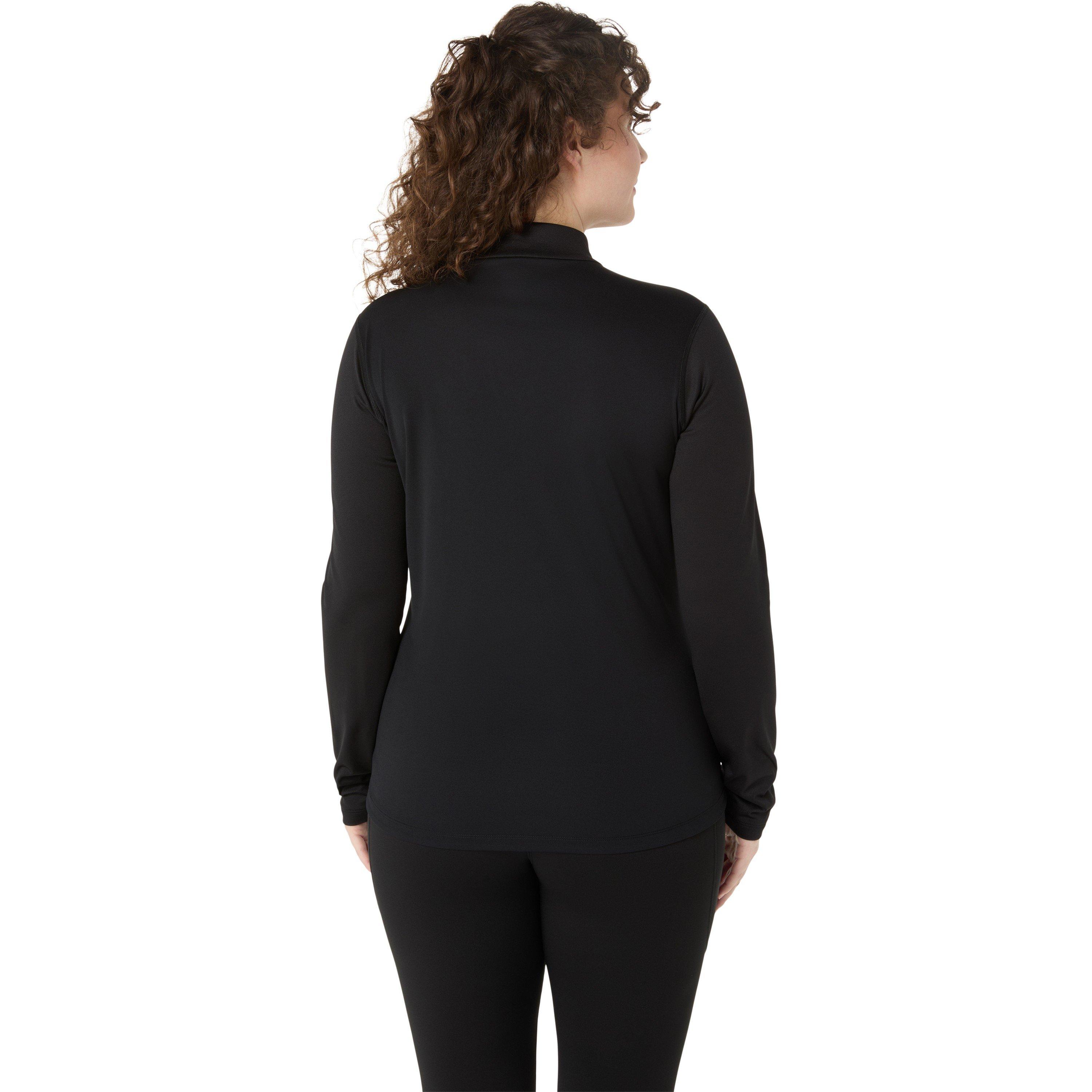 Black - Asics - Core Ls 1/2 Zip Winter Top Running Womens - 2
