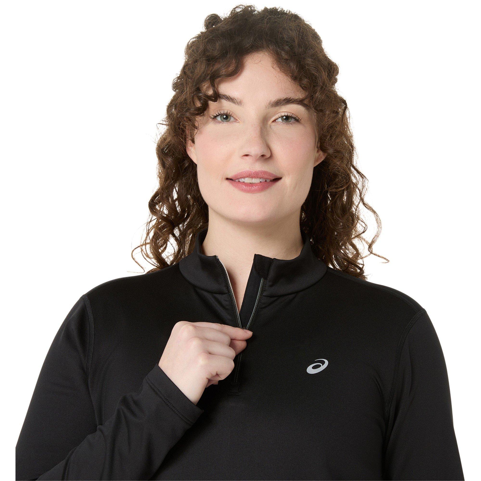 Black - Asics - Core Ls 1/2 Zip Winter Top Running Womens - 3