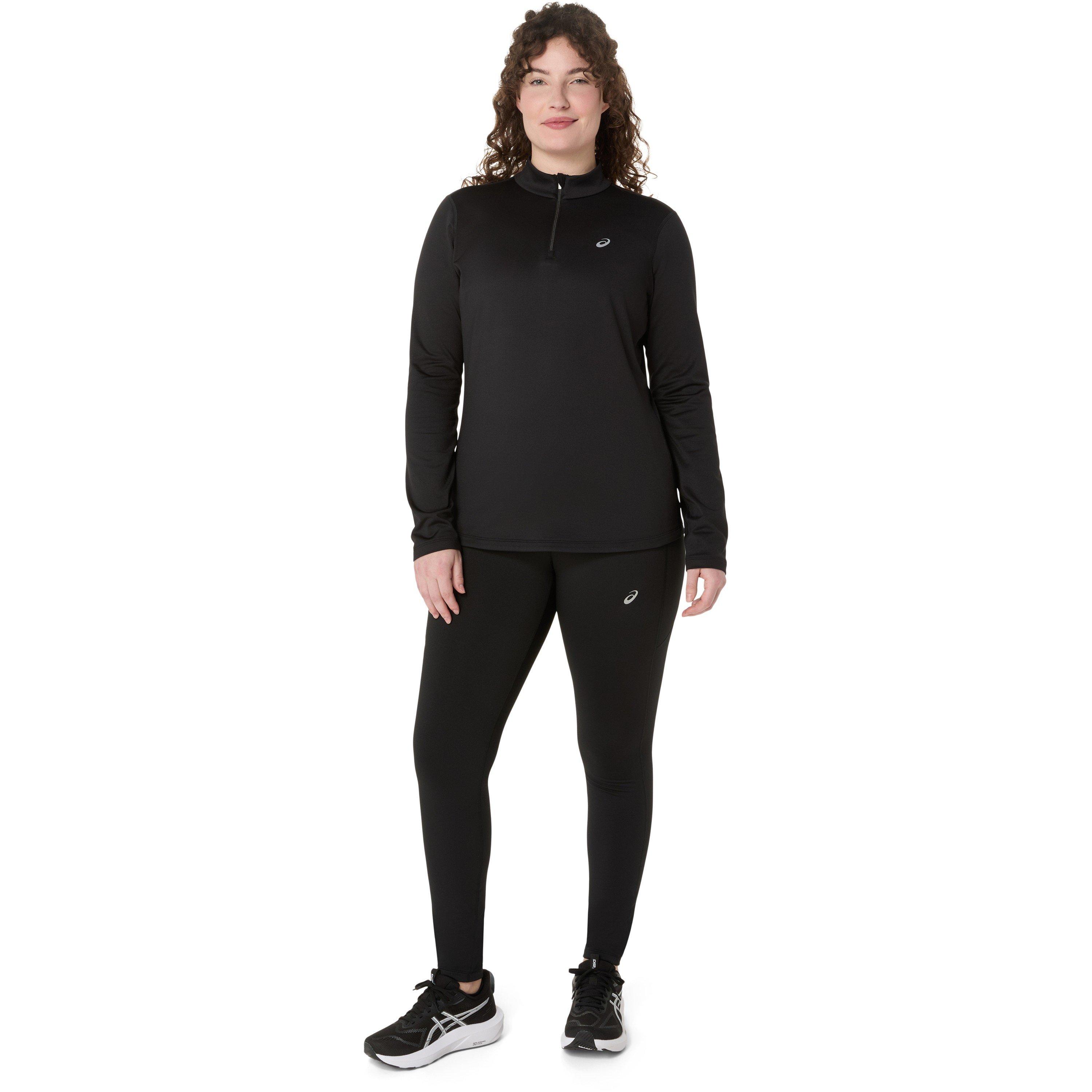 Black - Asics - Core Ls 1/2 Zip Winter Top Running Womens - 4