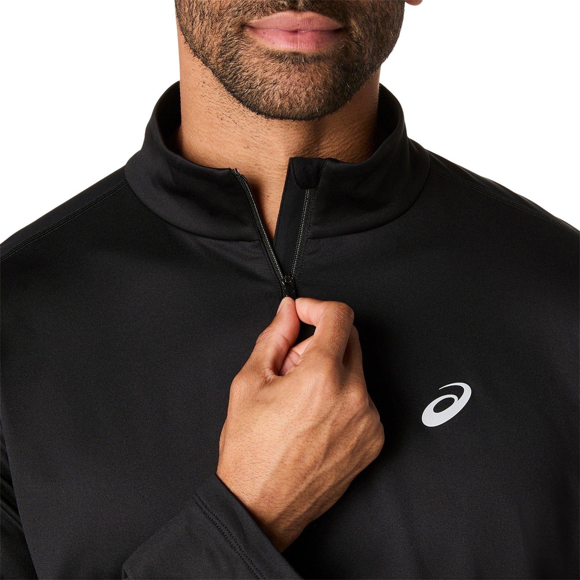 Nero - Asics - Core Ls 1/2 Zip Winter Top Running Mens - 3