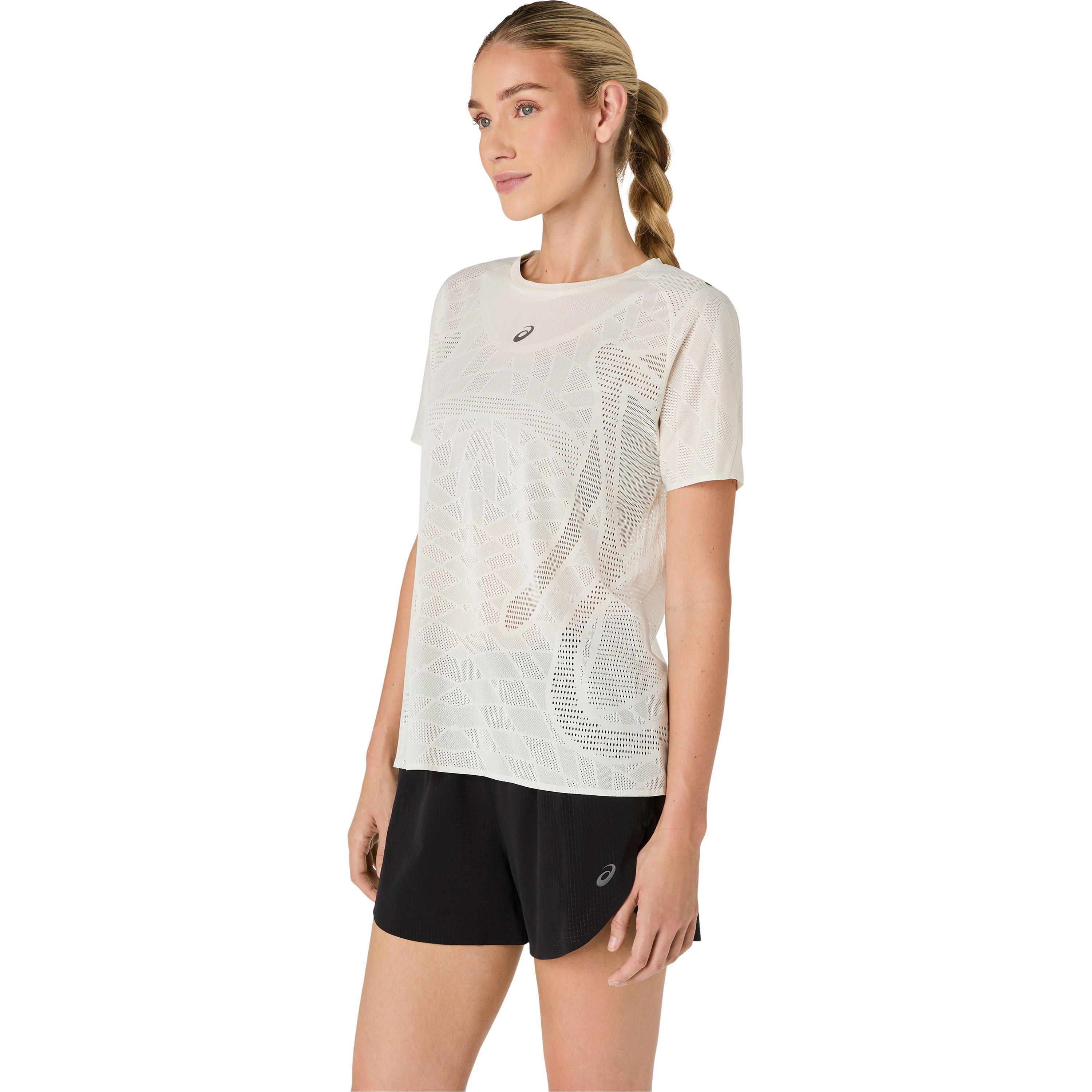 Cream - Asics - Women's Metarun Short Sleeve Running T-Shirt - 1