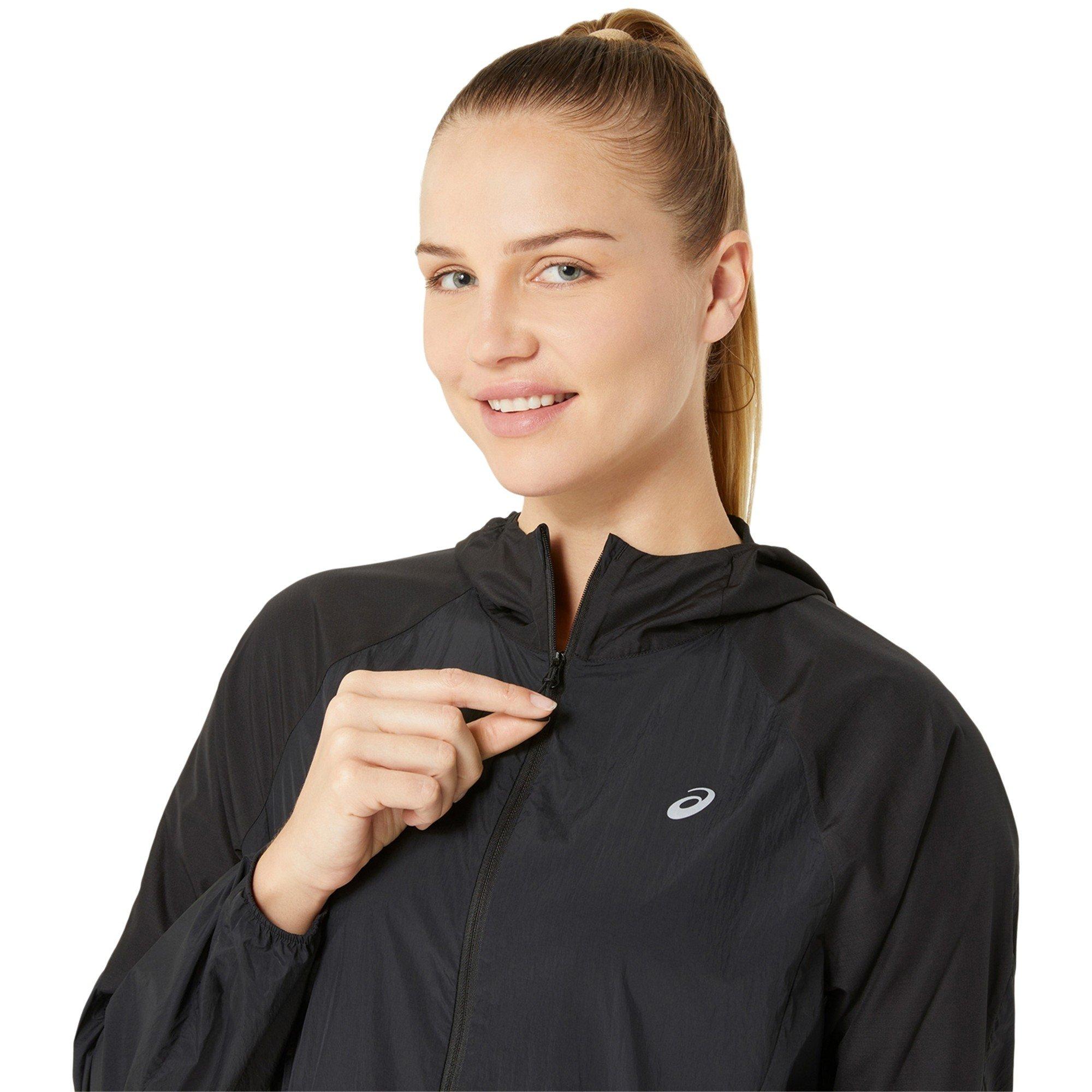 Black - Asics - Road Packable Jacket Running Womens - 3