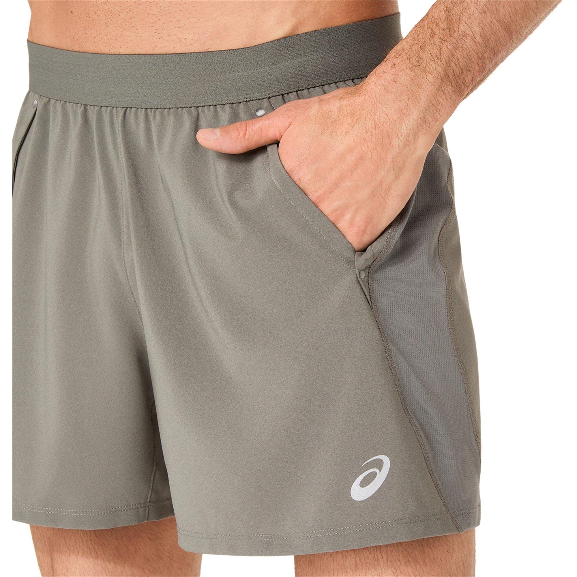 Truffle Grey - Asics - Men's Road 5in Running Shorts - 3