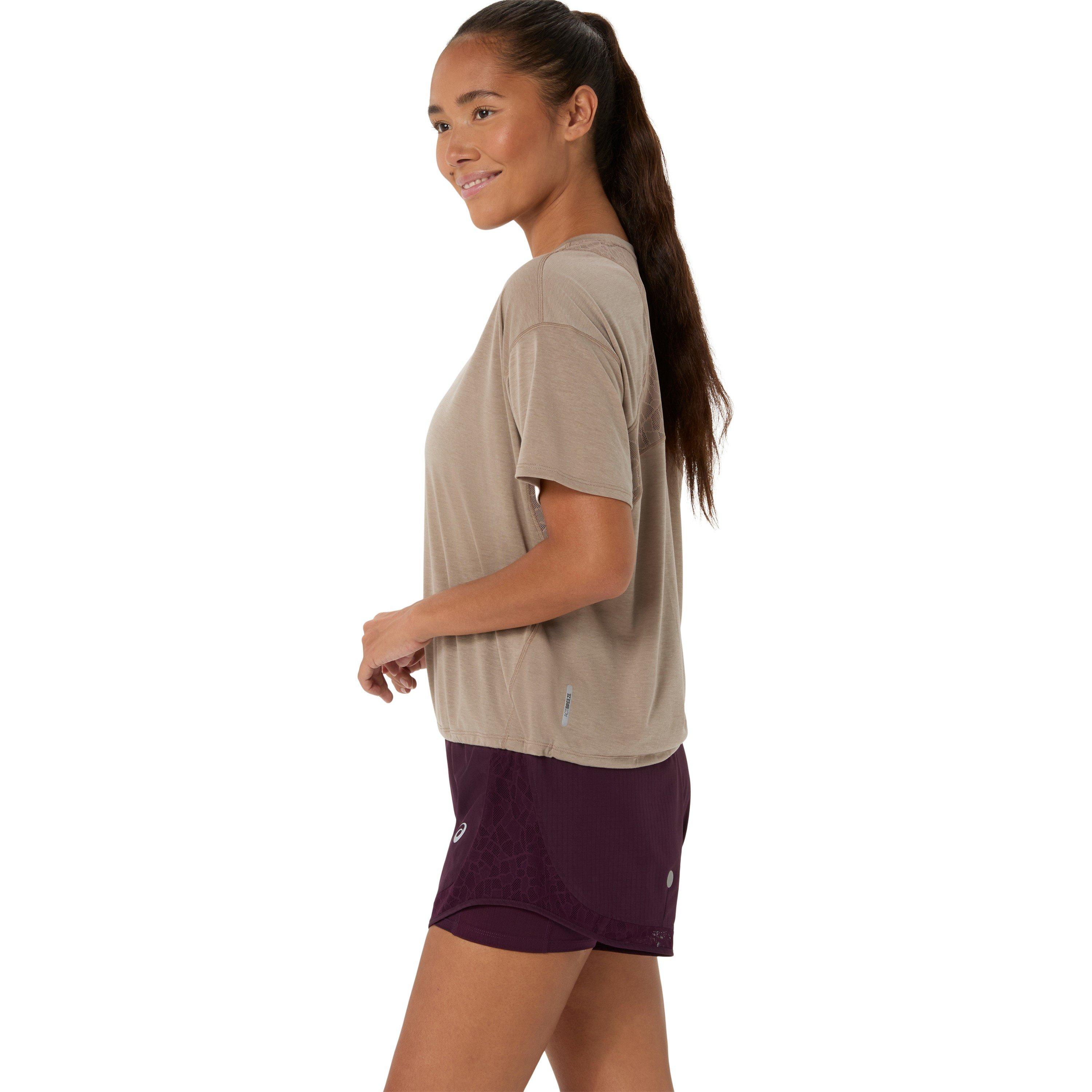 Greige - Asics - Women's Nagino Short Sleeve Running T-Shirt - 1