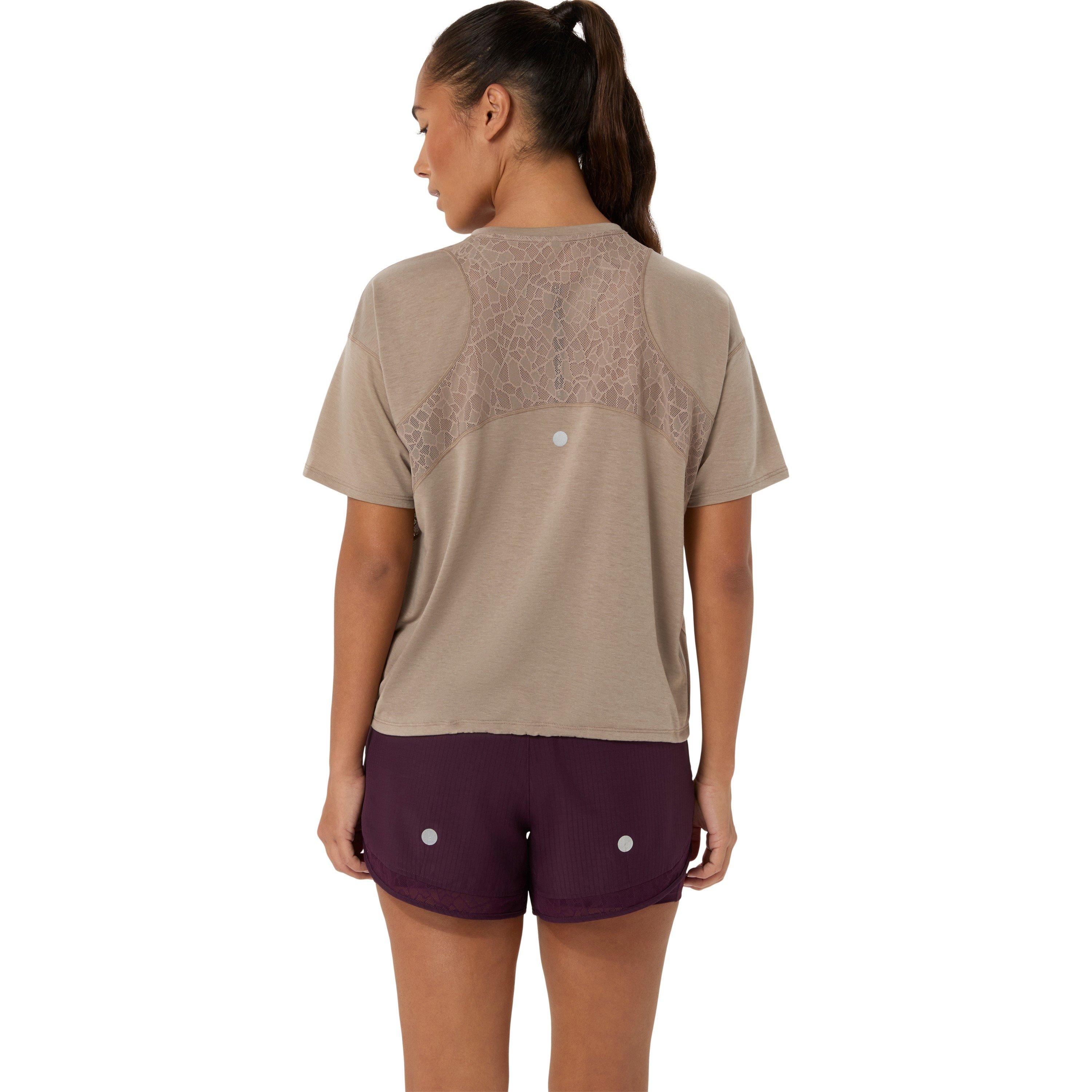 Greige - Asics - Women's Nagino Short Sleeve Running T-Shirt - 2