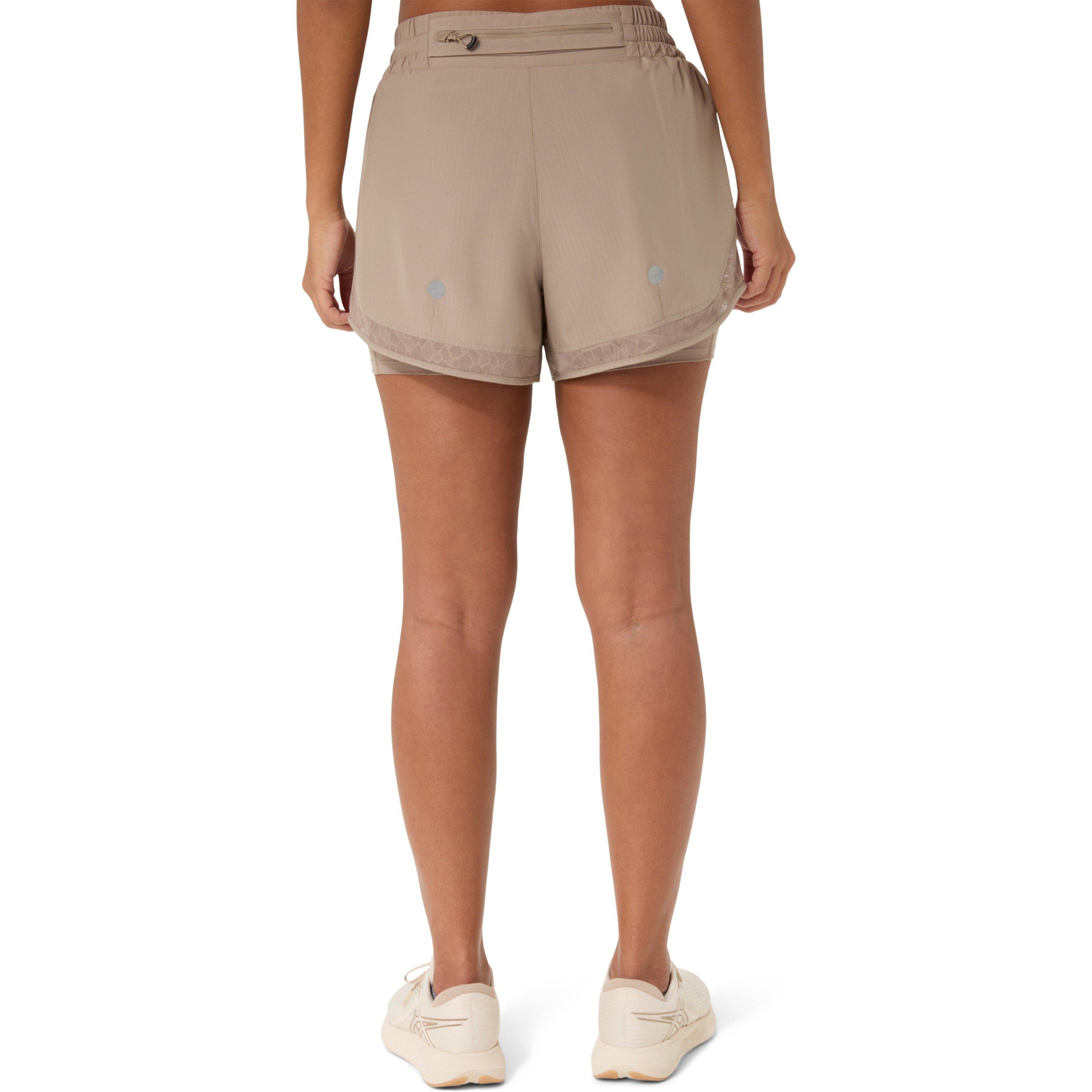 Greige - Asics - Women's Nagino Running Shorts - 2