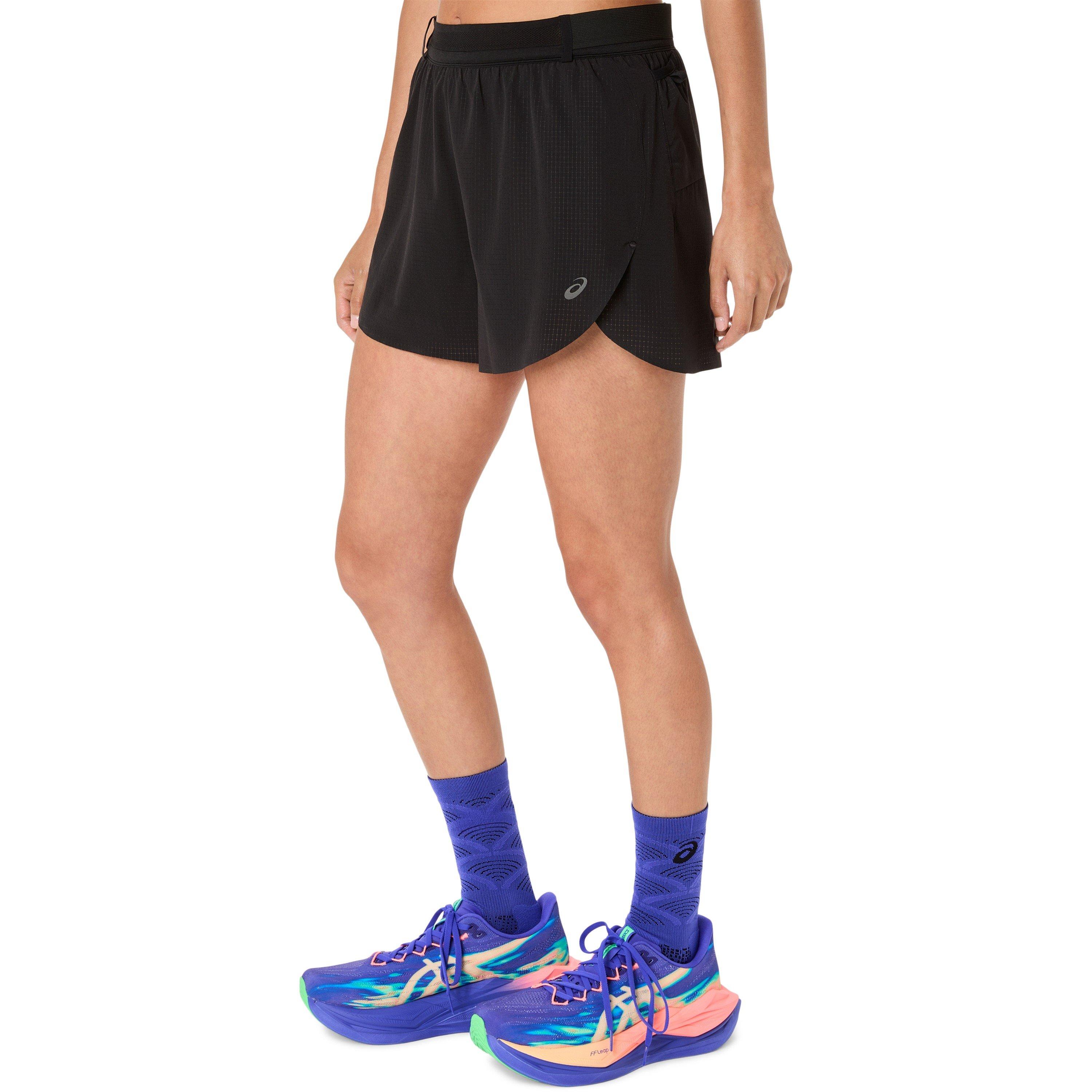 Asics Women's Metarun Split Shorts Running Short - Black - 10 (S)