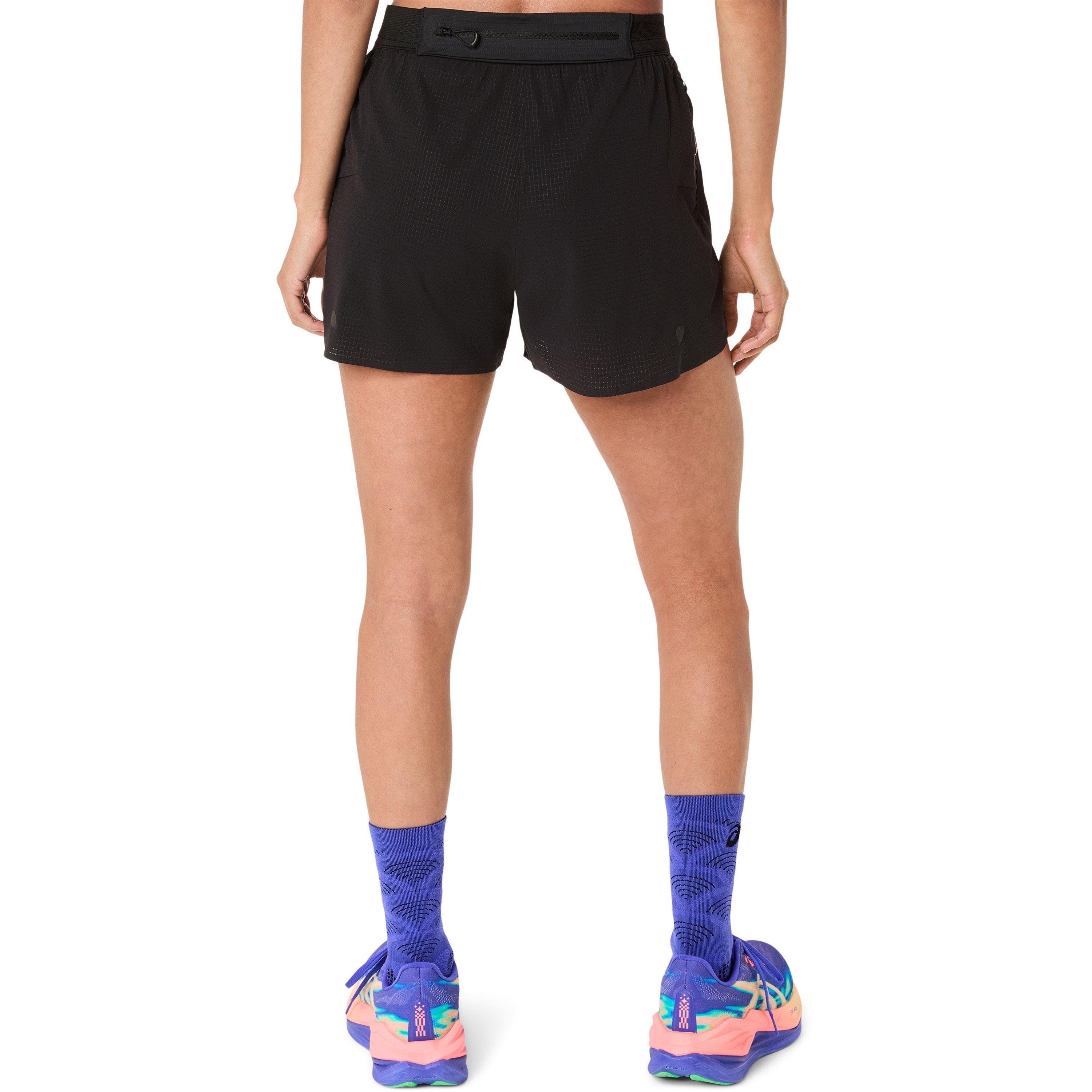 Preto - Asics - Metarun Split Shorts Running Short Womens - 2