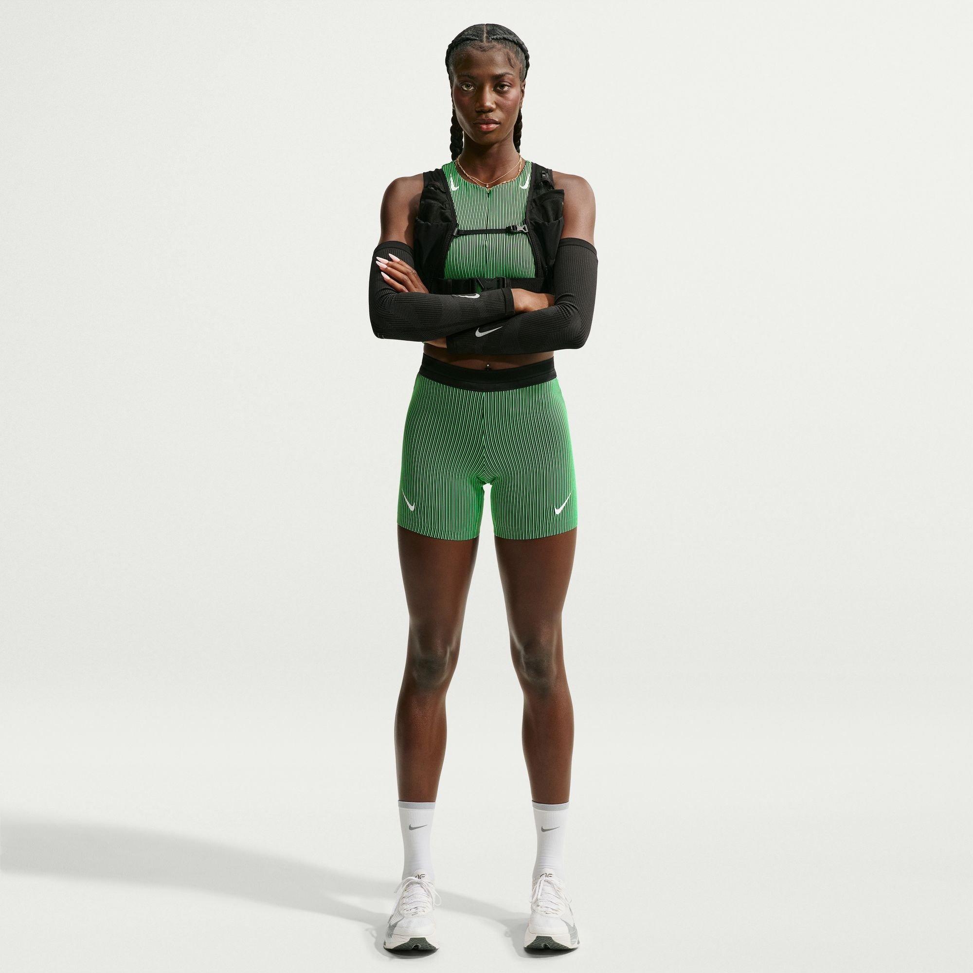 Illusion Green - Nike - Women's AeroSwift Compression Shorts - 5