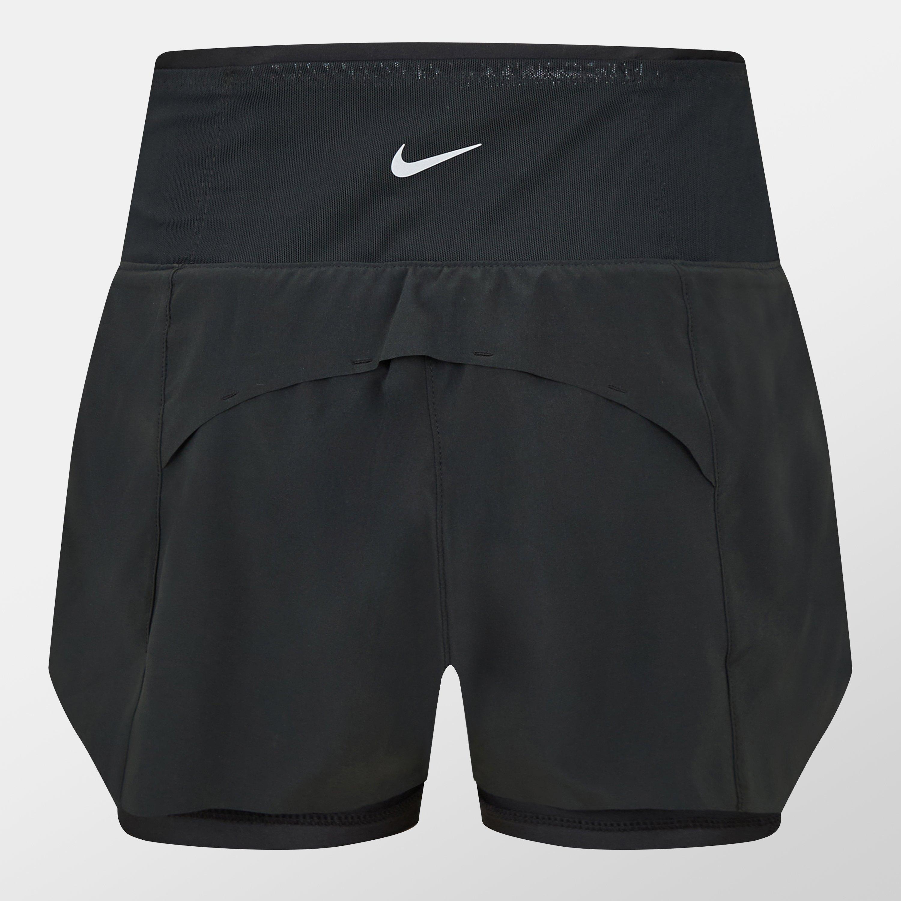 Crna - Nike - Dri-FIT Swift Womens Mid-Rise 3 2-in-1 Shorts - 2