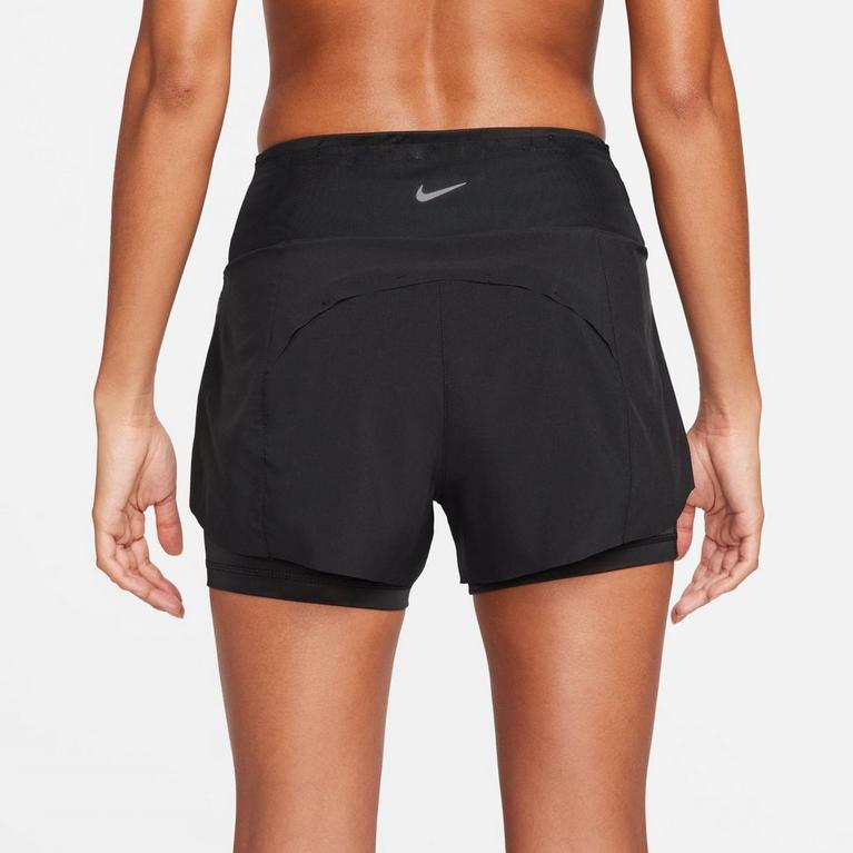 Noir - Nike - Dri-FIT Swift Women's Mid-Rise 3 2-in-1 Shorts - 2