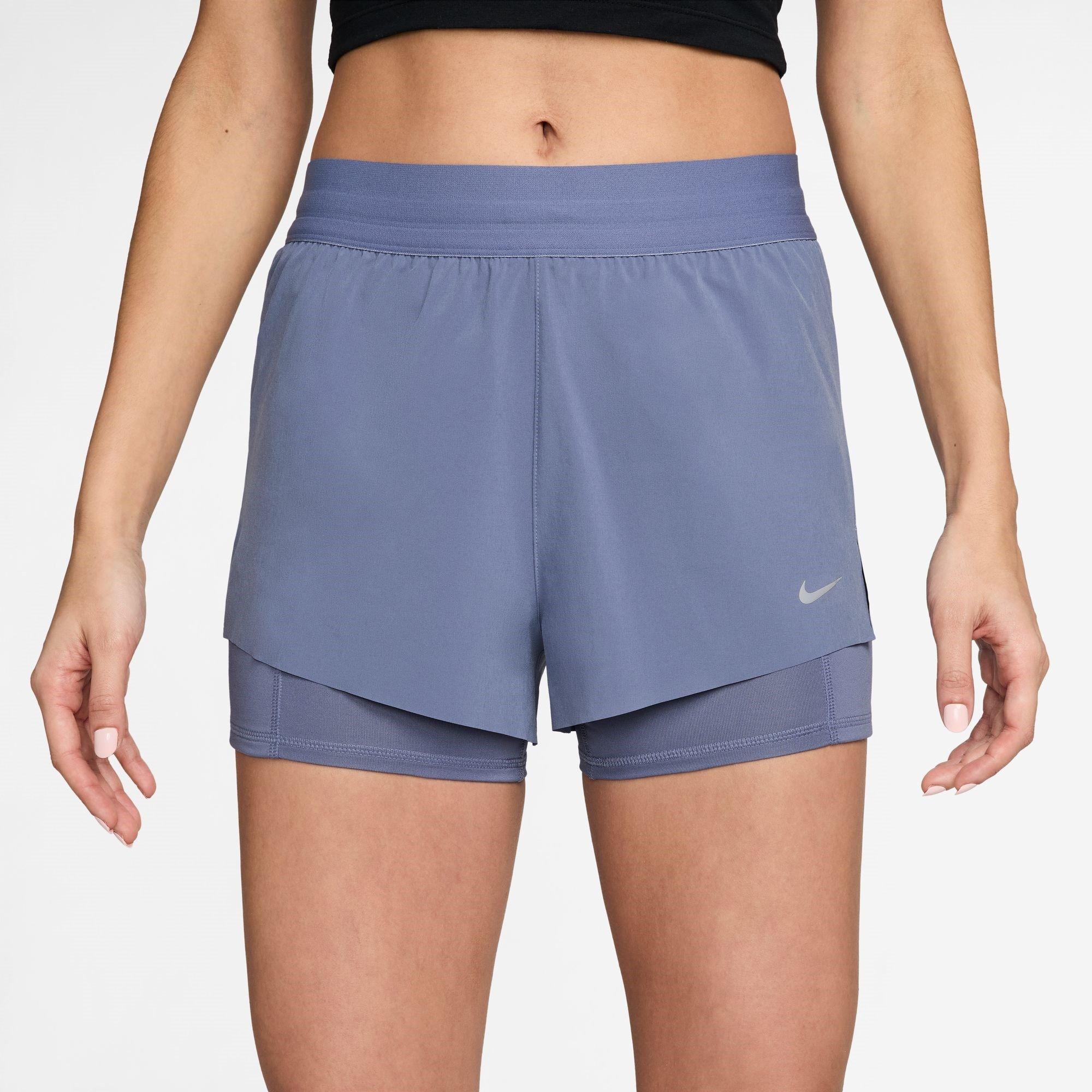 Nike Women's Dri-Fit Swift Mid-Rise 3 2-In-1 Shorts - World Indigo - 16 (XL)