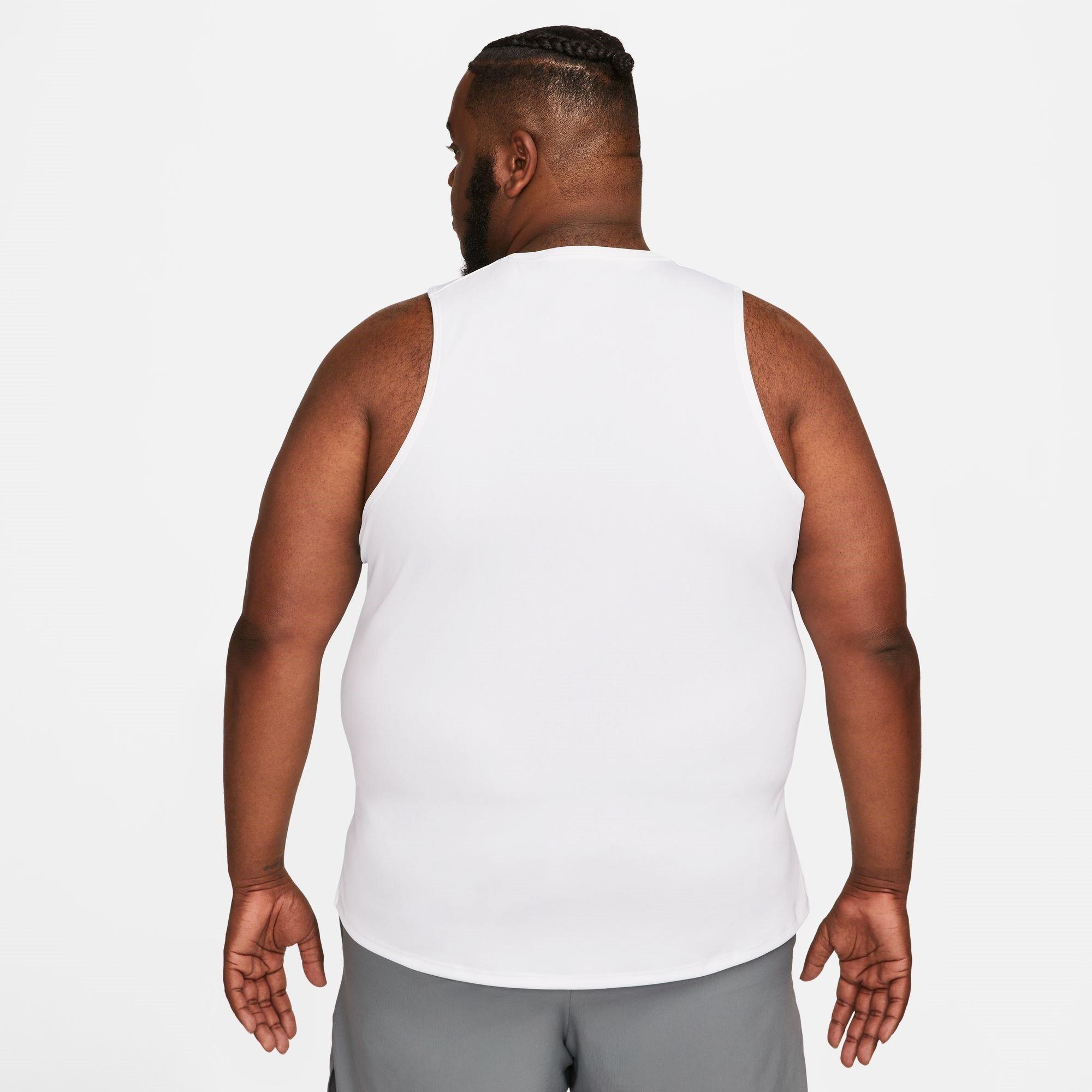 Bijelo/Srebrno - Nike - Dri-FIT Miler Men's Running Tank - 8