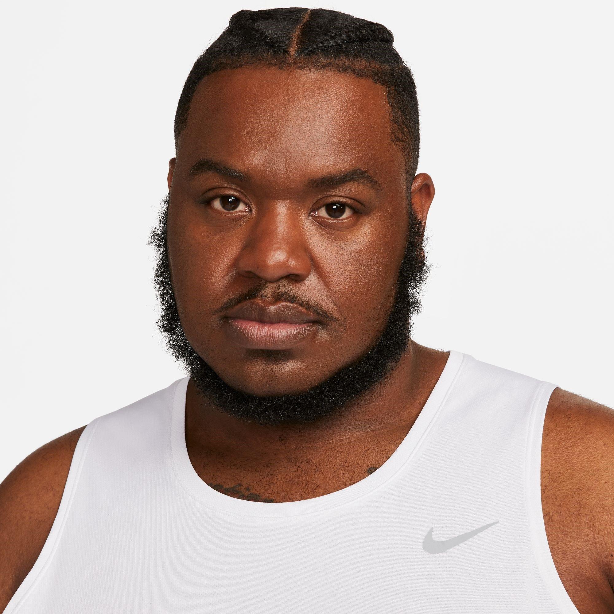 Bijelo/Srebrno - Nike - Dri-FIT Miler Men's Running Tank - 9