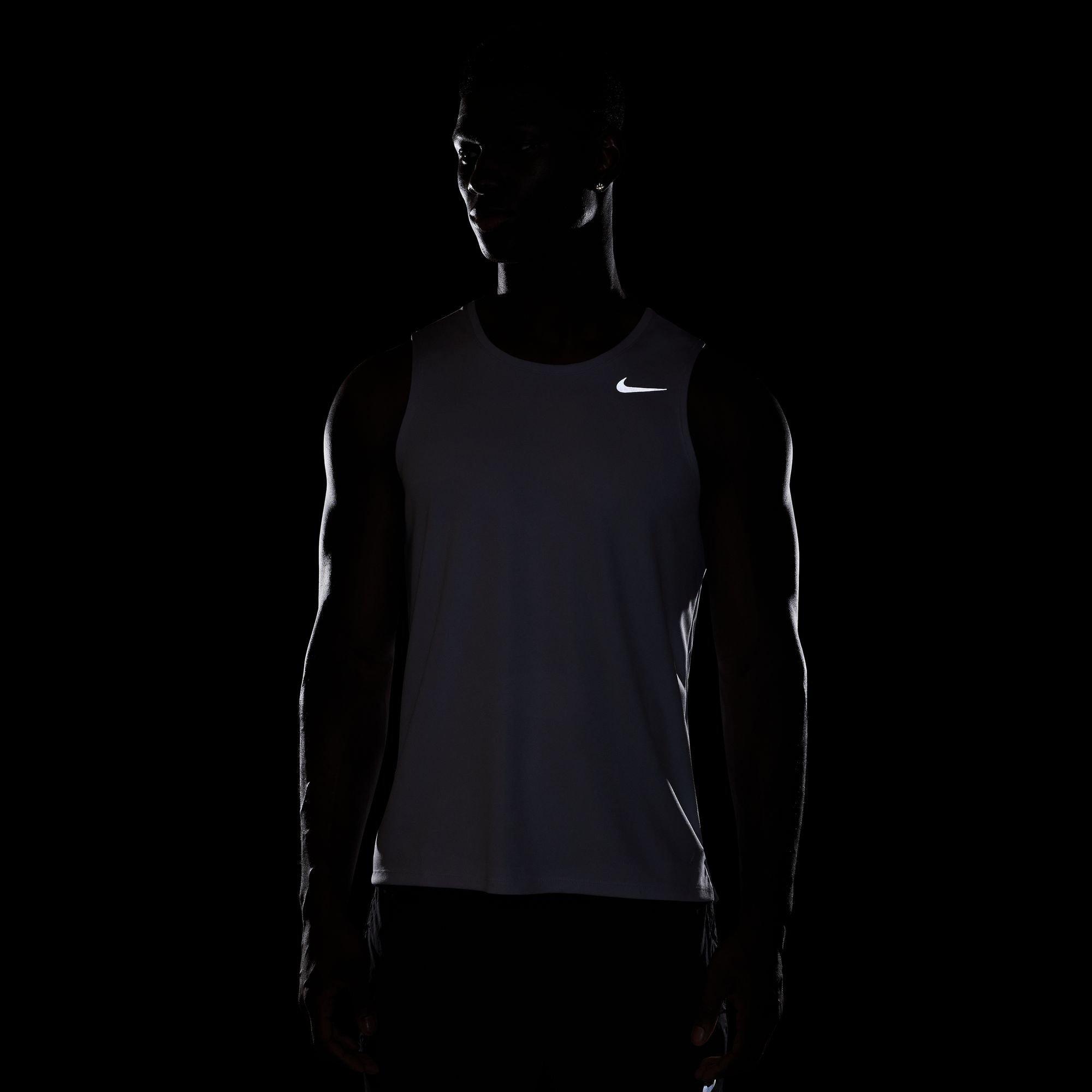 Ghost/Reflectiv - Nike - Dri-FIT Miler Men's Running Tank - 4