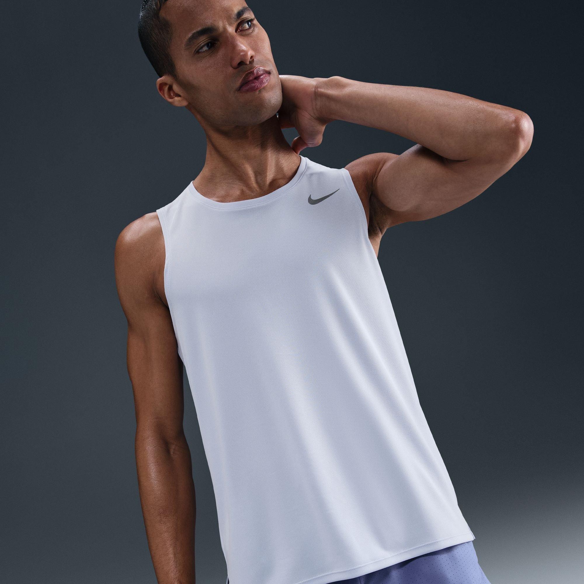 Ghost/Reflectiv - Nike - Dri-FIT Miler Men's Running Tank - 5