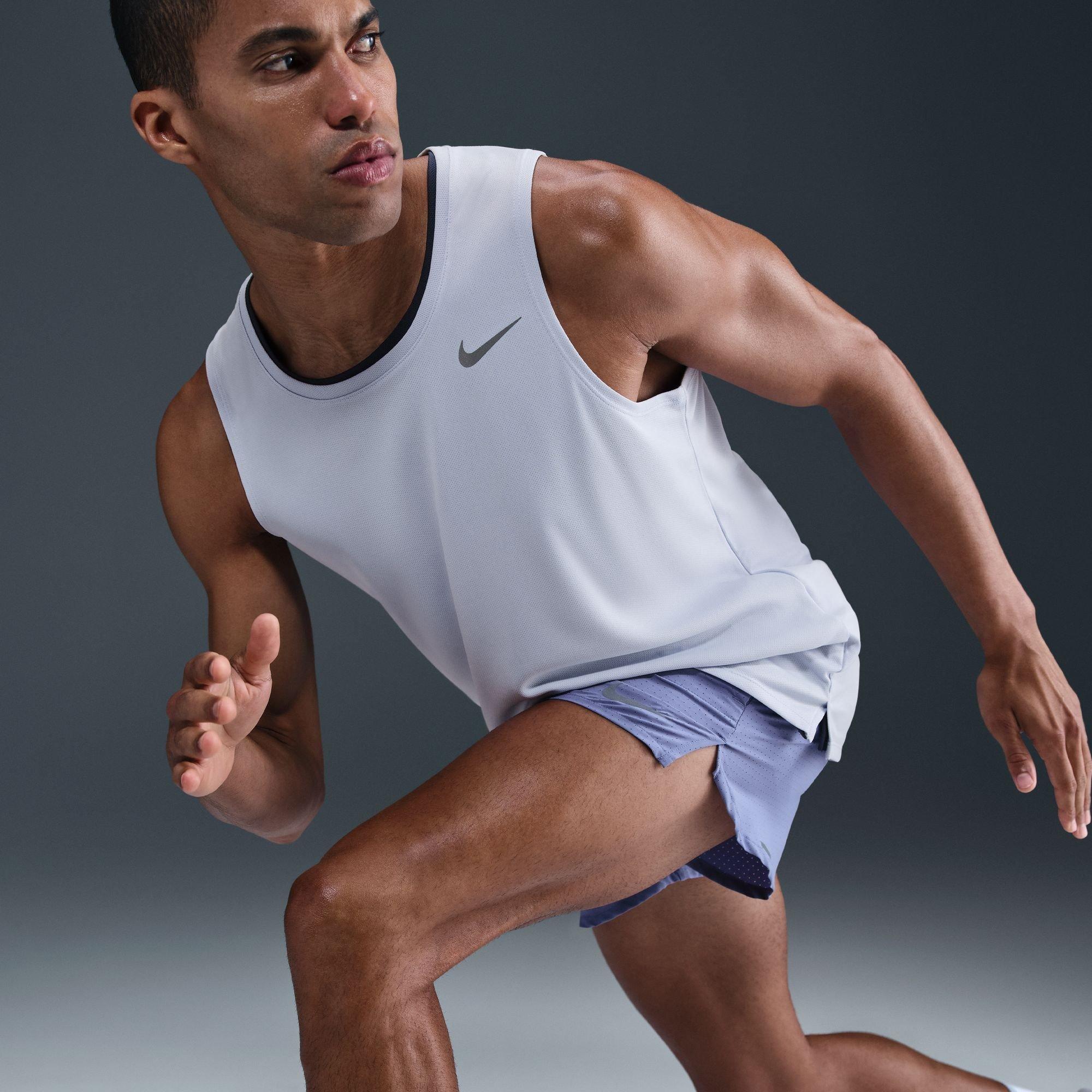 Ghost/Reflectiv - Nike - Dri-FIT Miler Men's Running Tank - 9