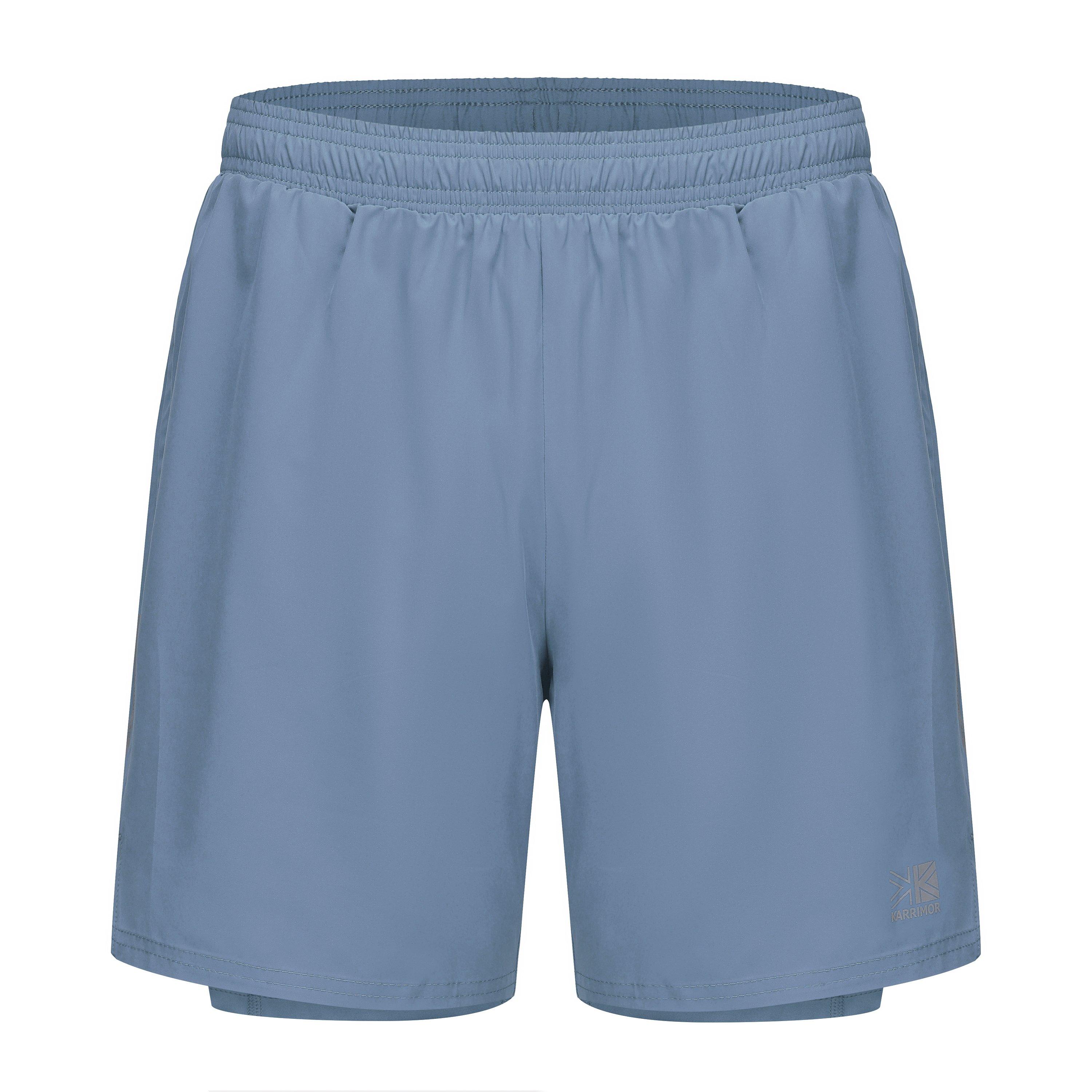 Karrimor Men's 2 In 1 Running Shorts - Bold Blue - M