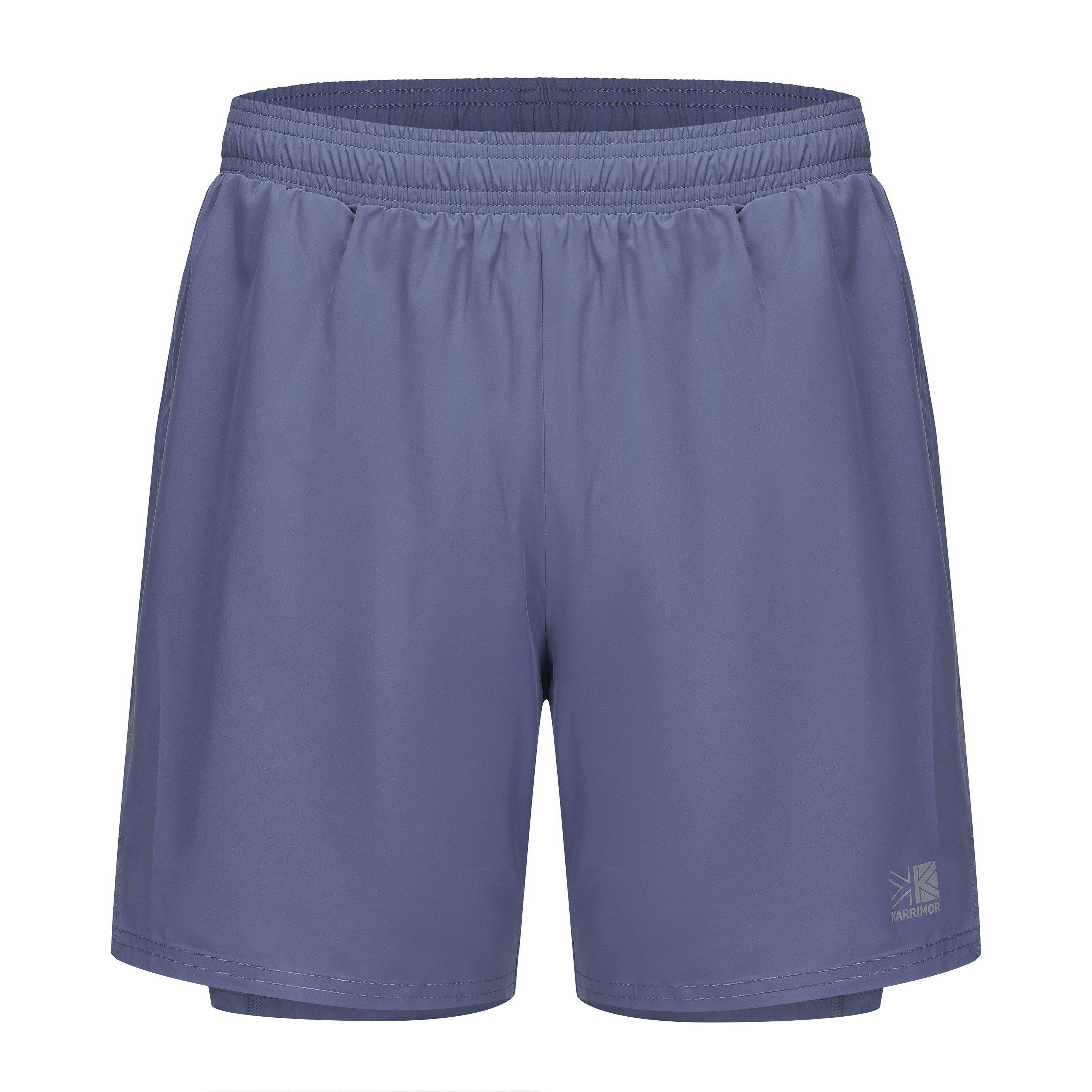 Karrimor Men's 2 In 1 Running Shorts - Baja Blue - M