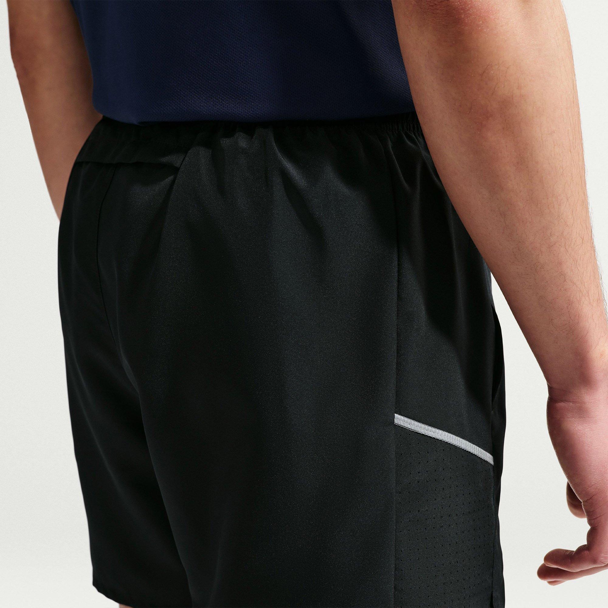 Black/Silver - Nike - Men's Miler Performance Running Shorts - 3