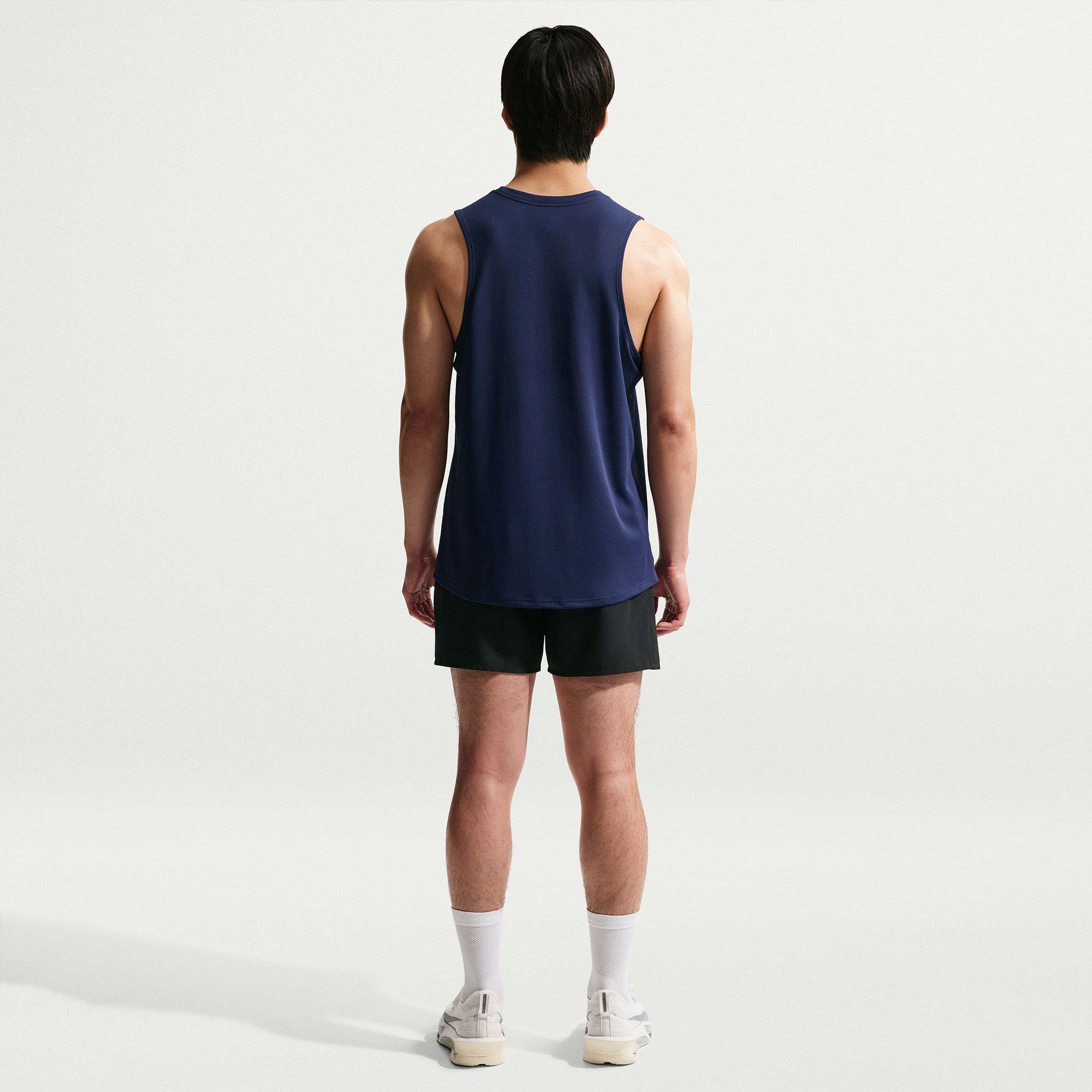 Black/Silver - Nike - Men's Miler Performance Running Shorts - 5