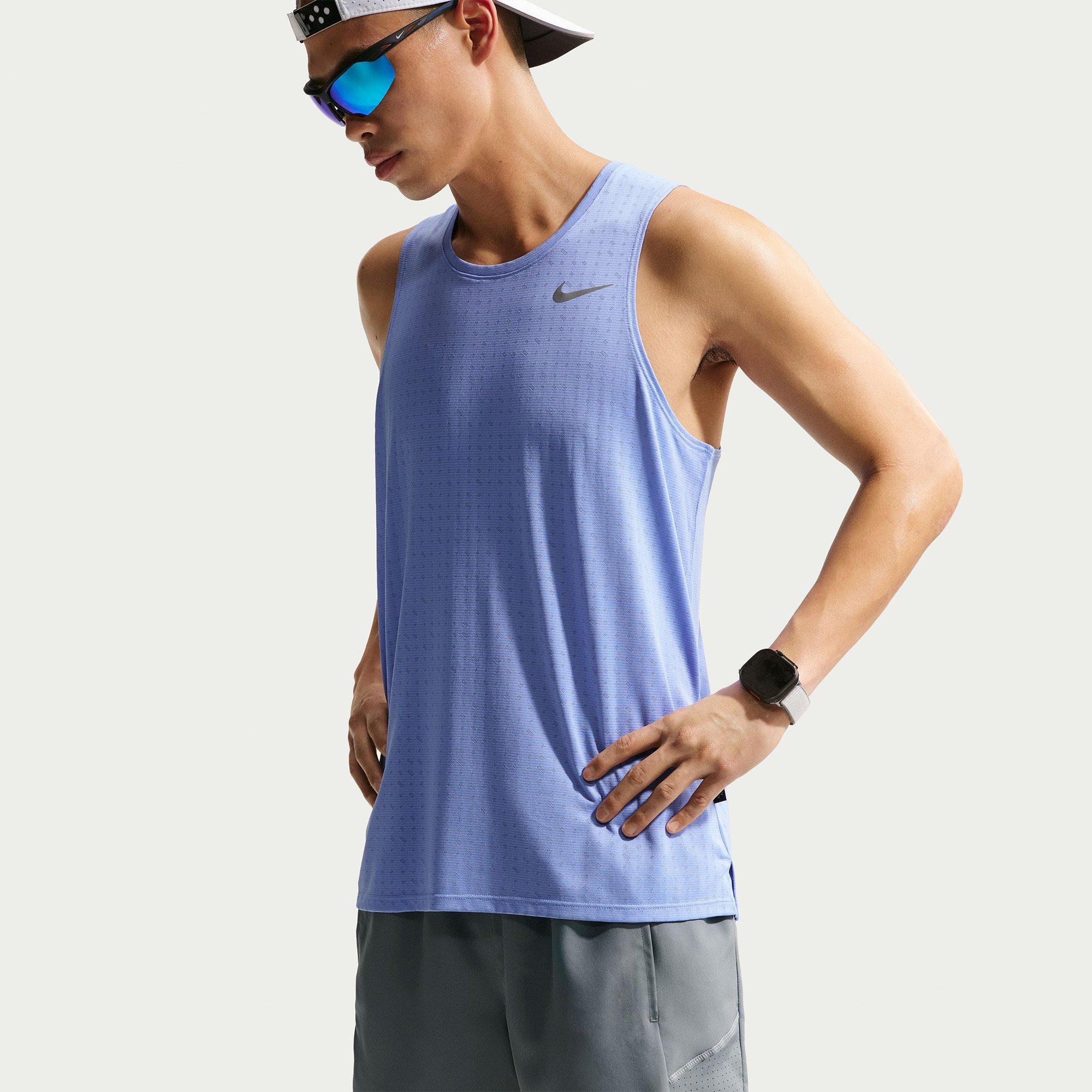 Grey/Ref.Silver - Nike - Miler Dri-FIT Briefs-Lined Mens Running Shorts - 4